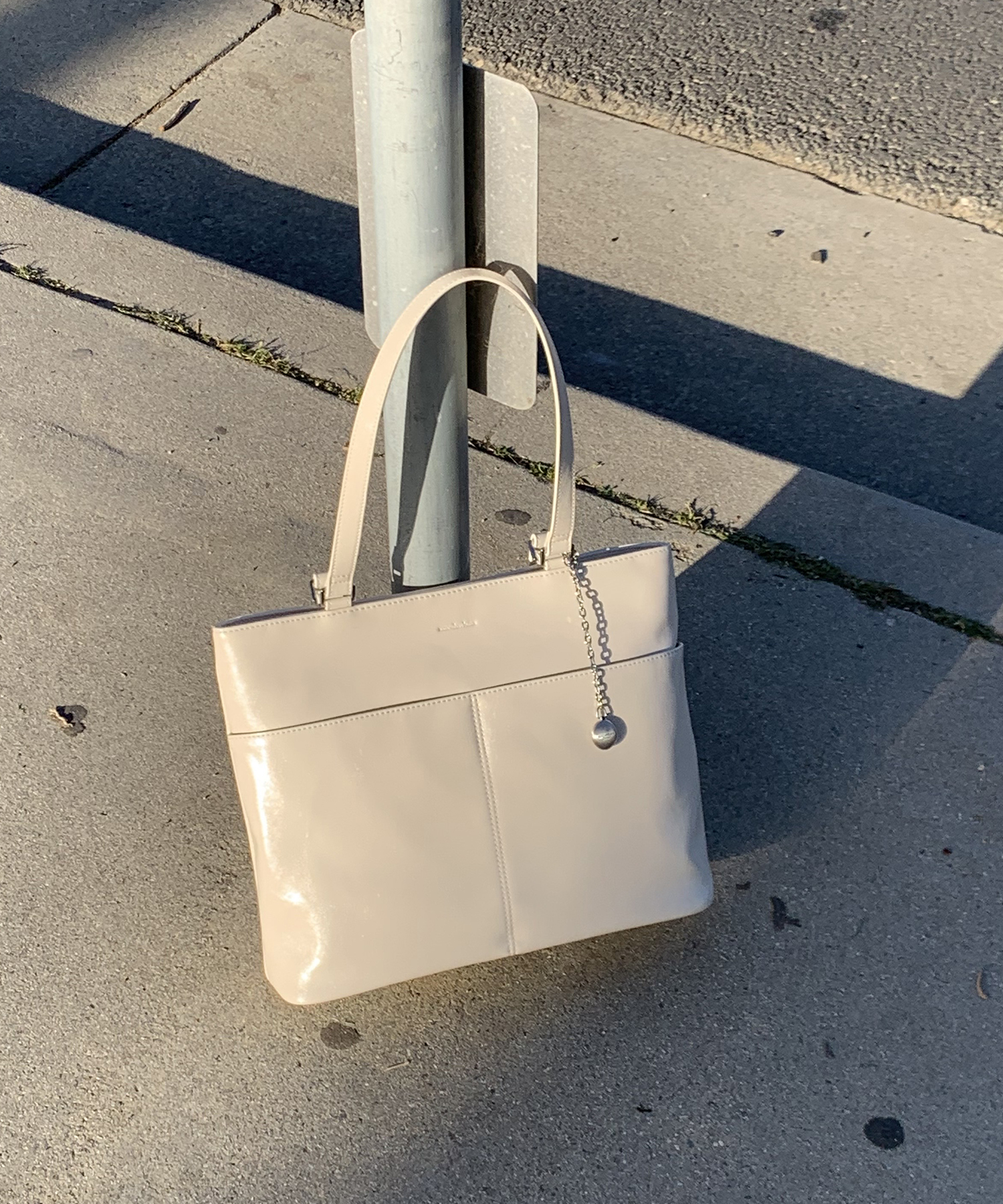 Pocket Toast Shoulder Bag - Cream