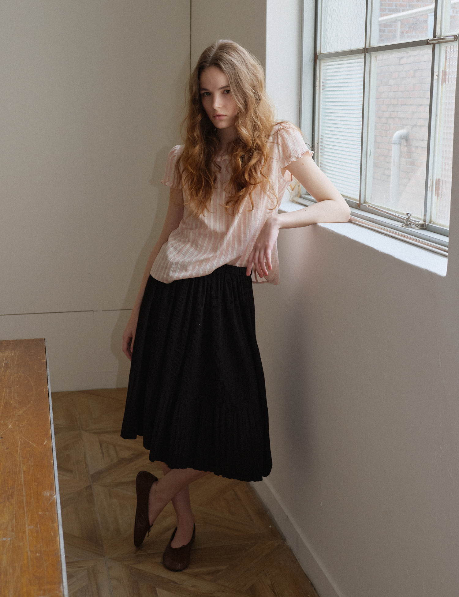 Poe Frill Blouse (Red)