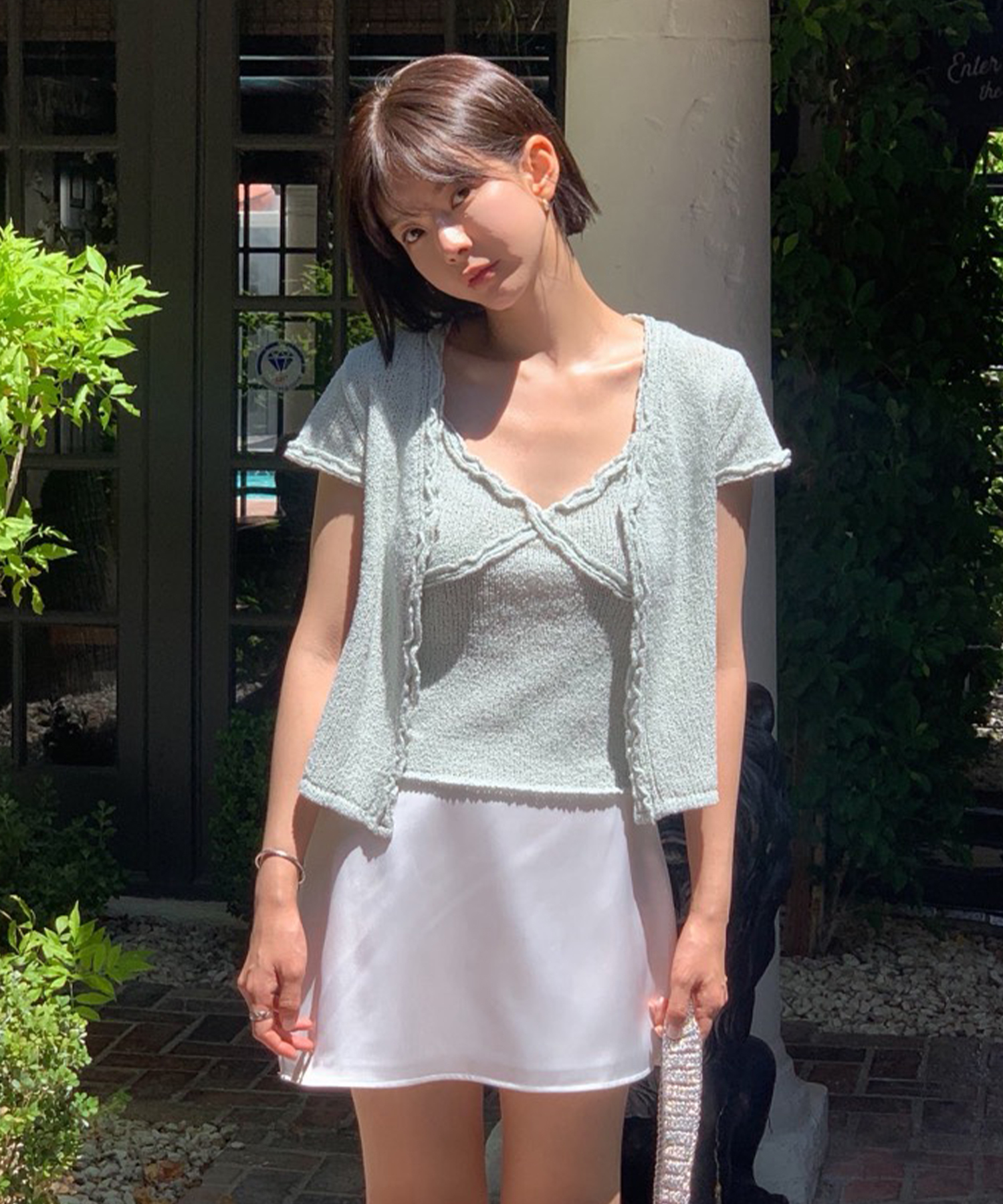 Poet Cardigan Set - Mint