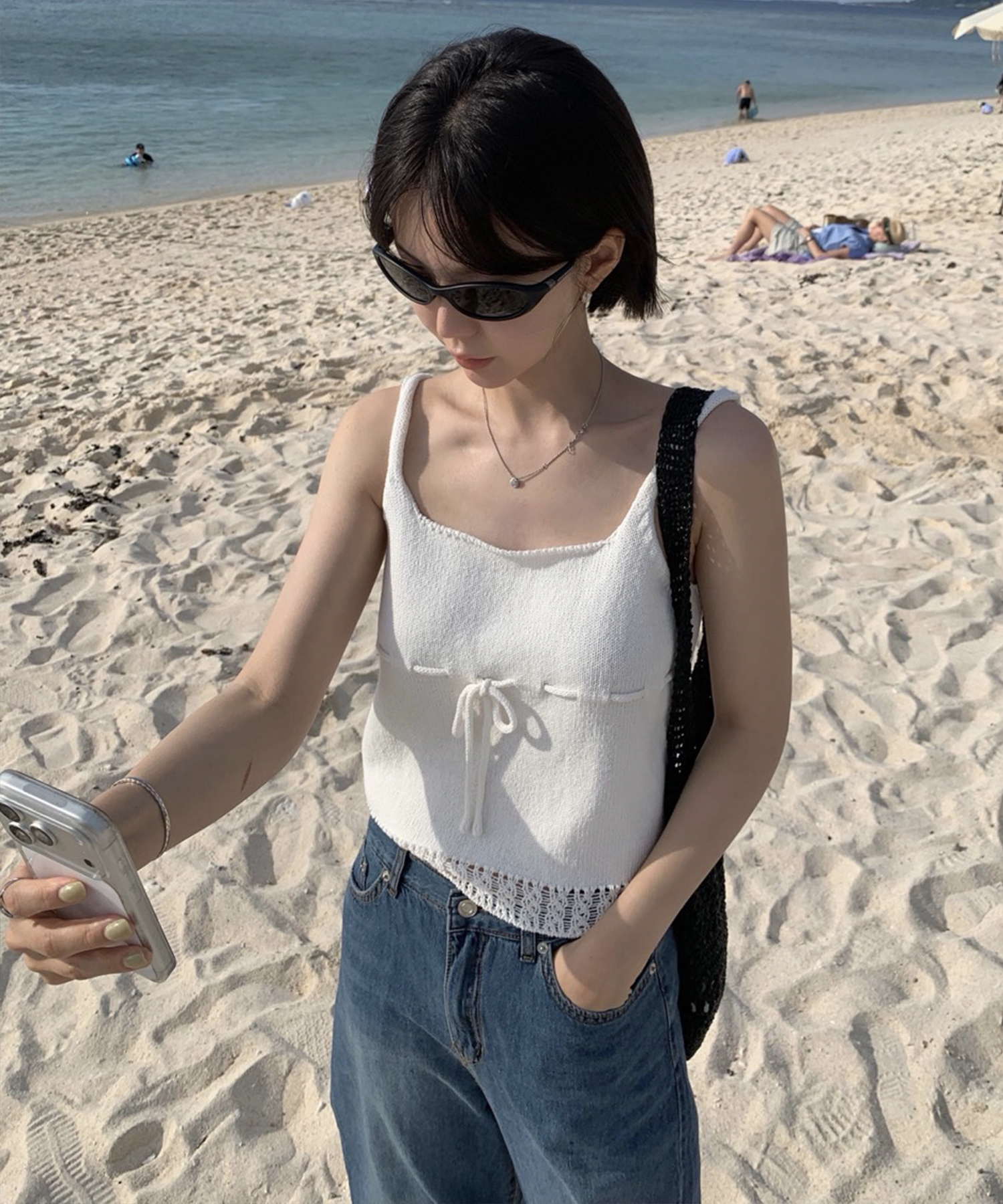 Poin Sleeveless Knit - Ivory