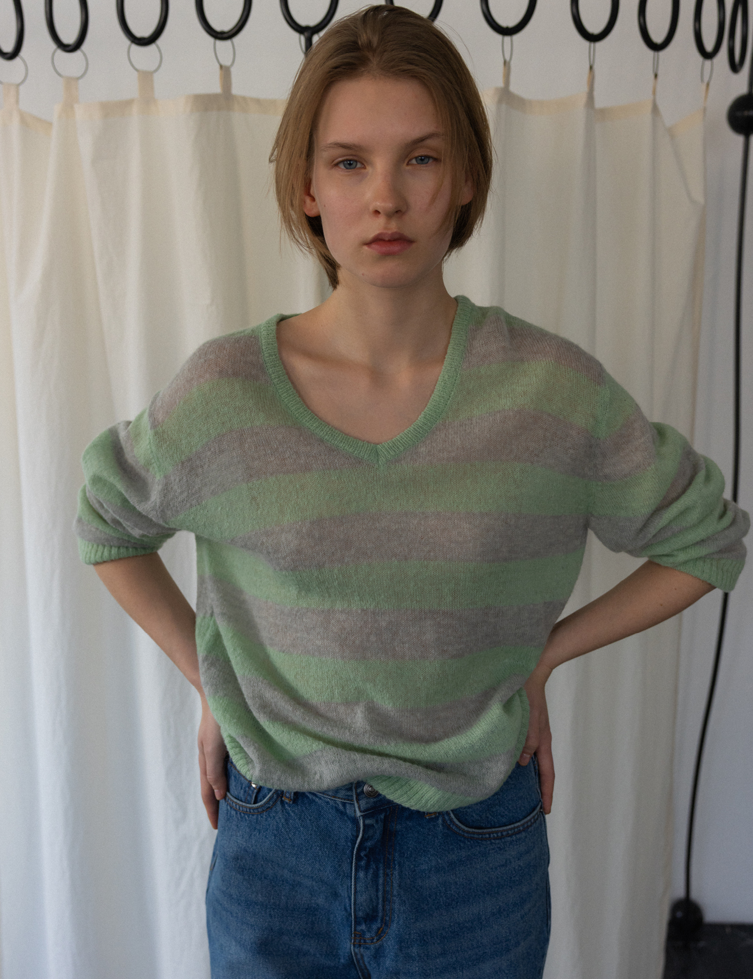 Pony Stripe Knit (Apple Mint)