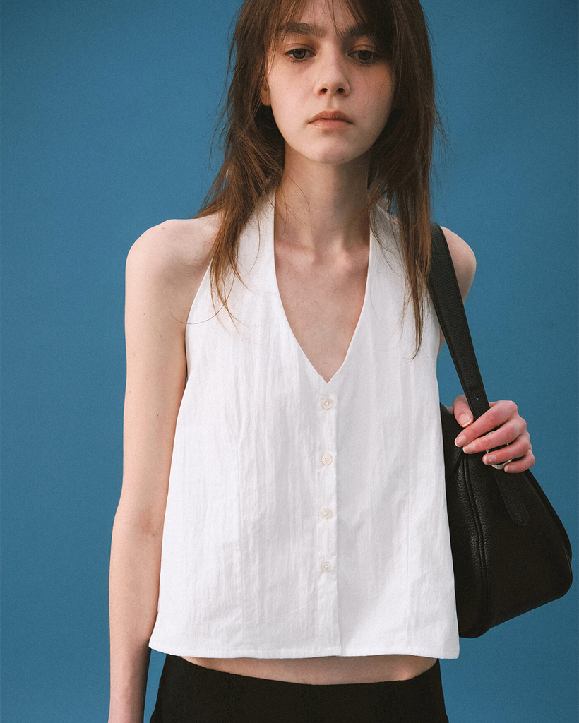 Prin Halter Neck Top Ivory