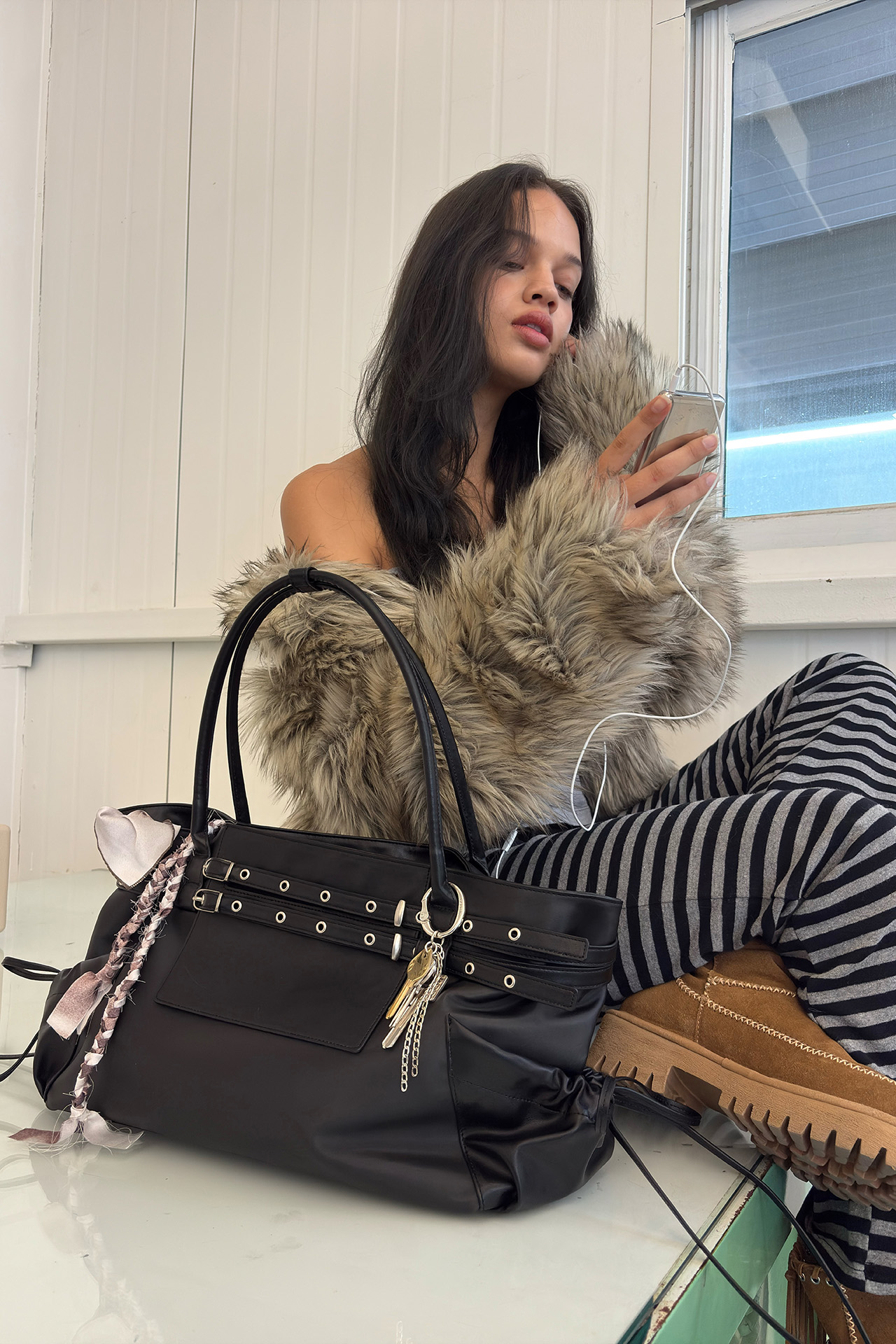 town belt bag (nylon black)