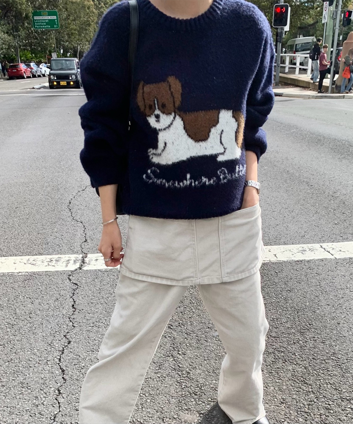Puppy Wool Knit - Navy