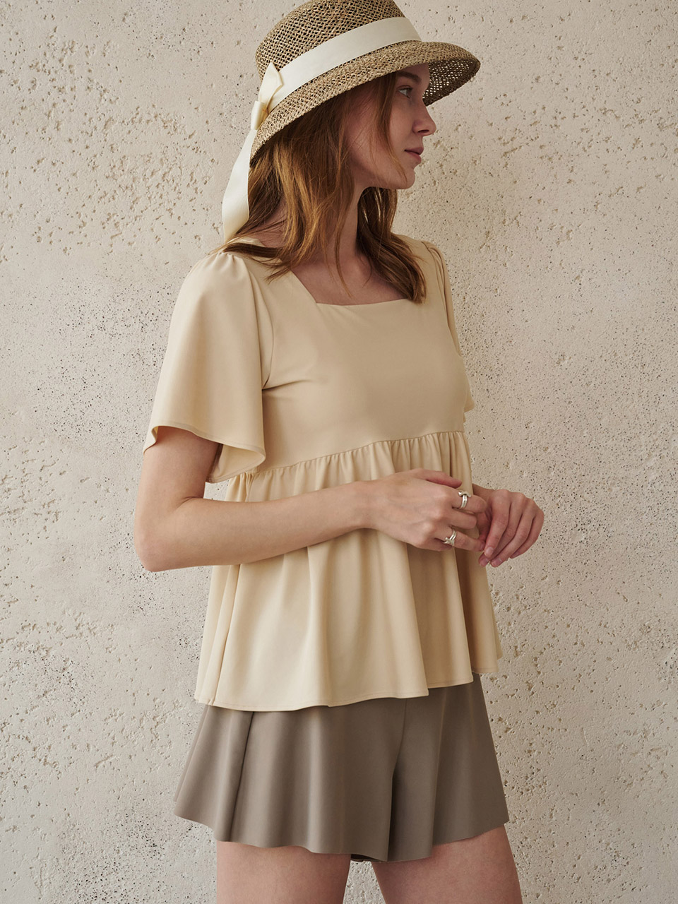 サンディ 上下セット ベージュ ブラウン