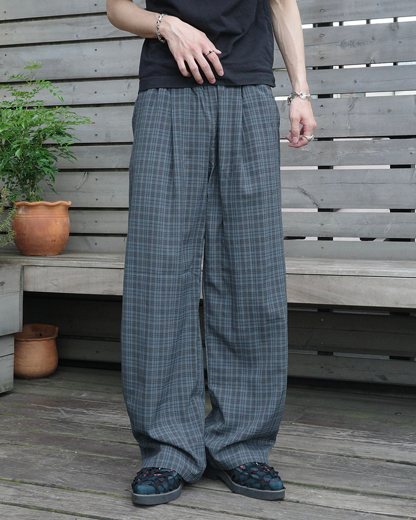 チェックストレスバンディングパンツ | ファッション通販サイト NUGU