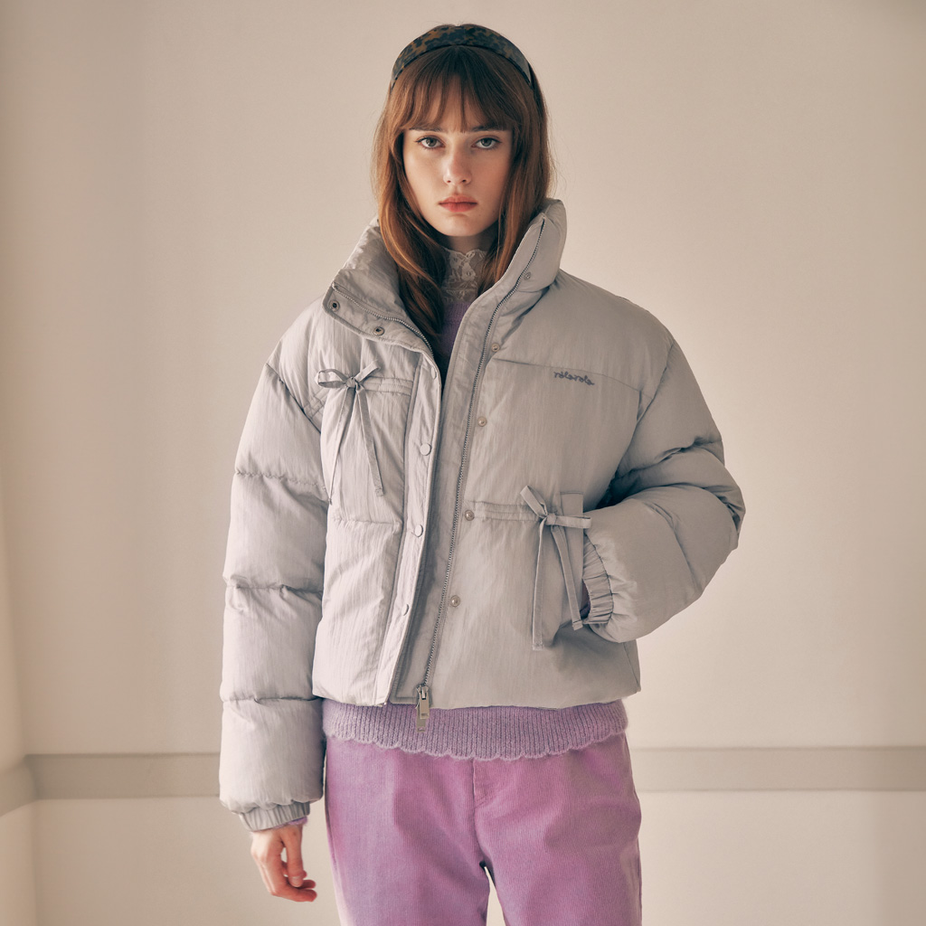 RIBBON WELLON PADDING BLACK | ファッション通販サイト NUGU