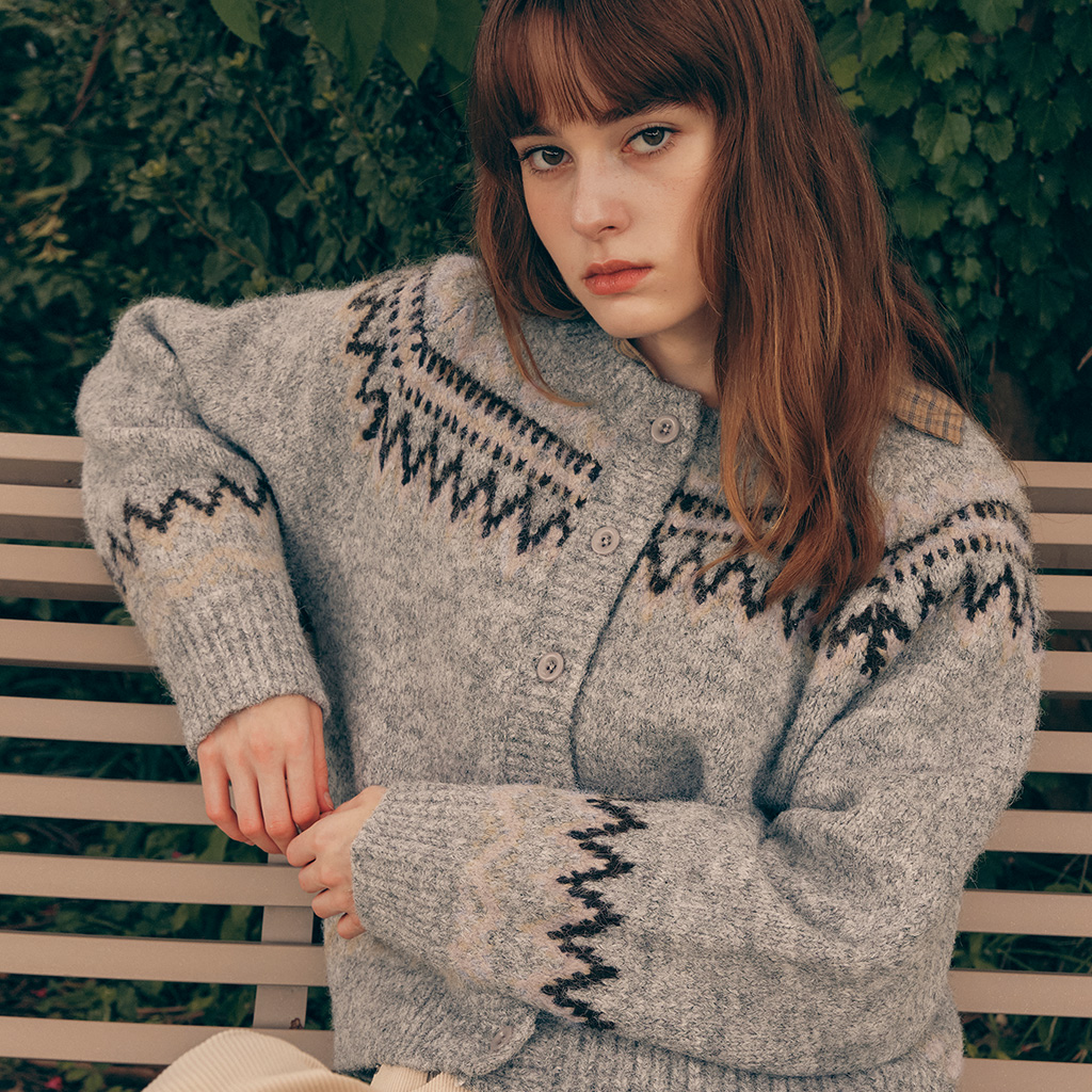 ROUND COWICHAN CARDIGAN BROWN | ファッション通販サイト NUGU