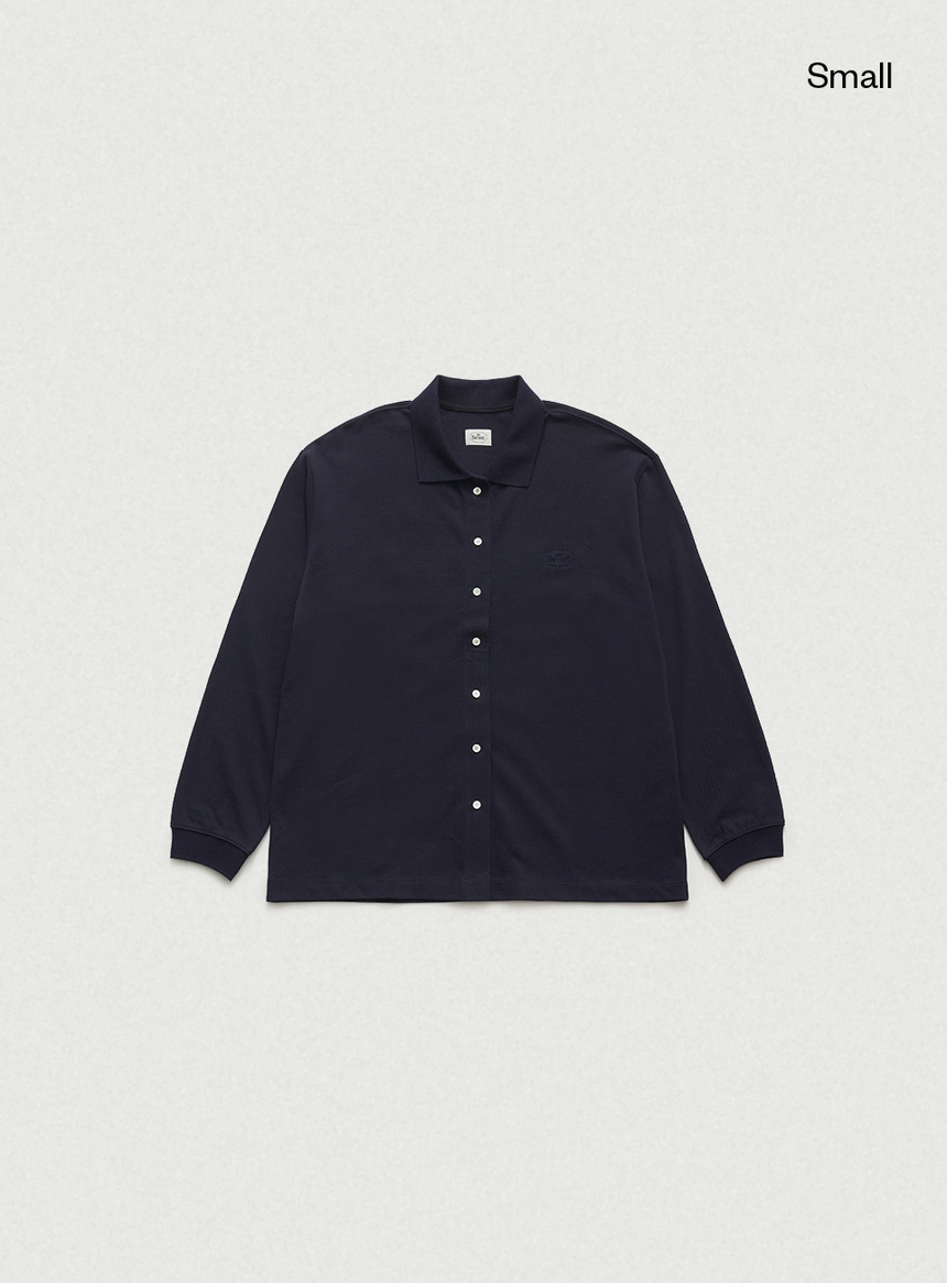 Renor Pique Shirt Cardigan_Navy_01.jpg