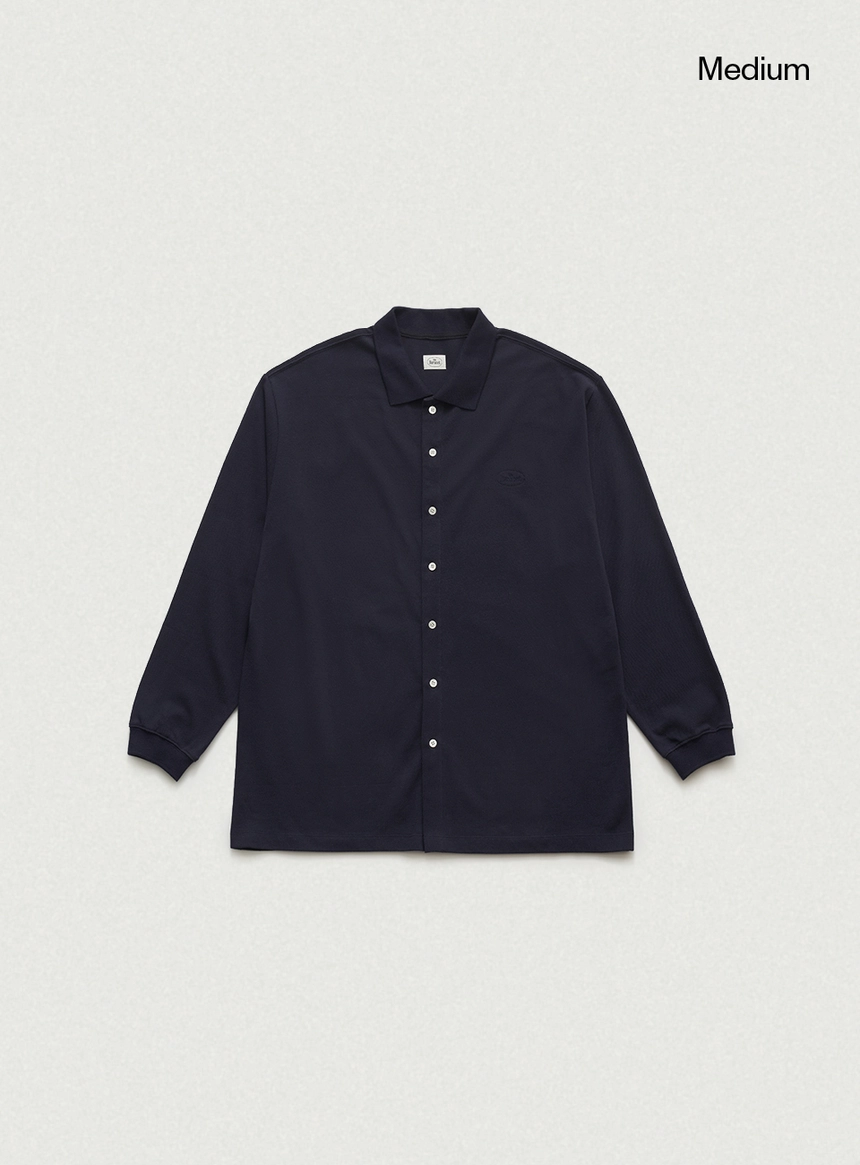 Renor Pique Shirt Cardigan_Navy_05.jpg