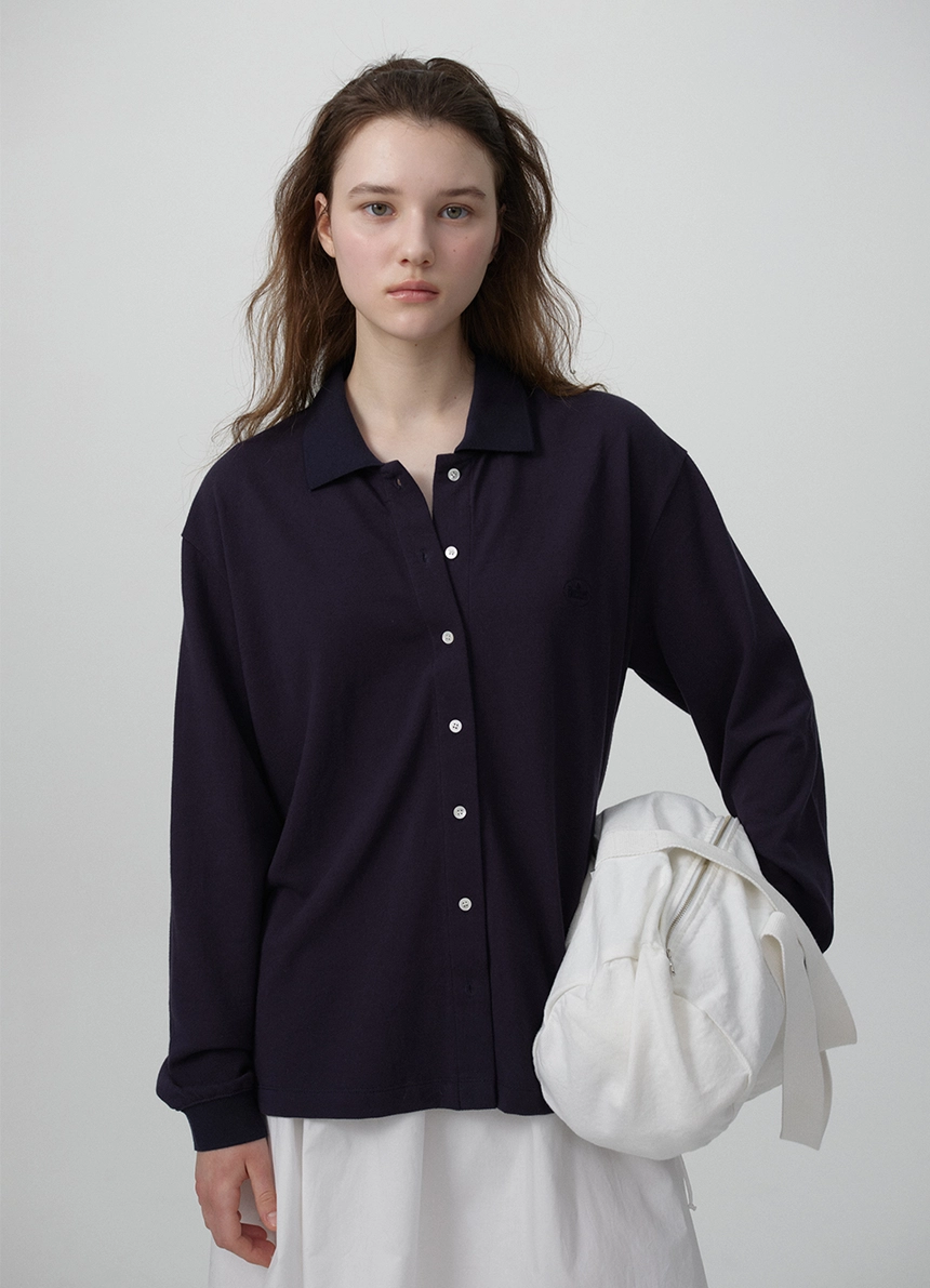 Renor Pique Shirt Cardigan_Navy_15.jpg
