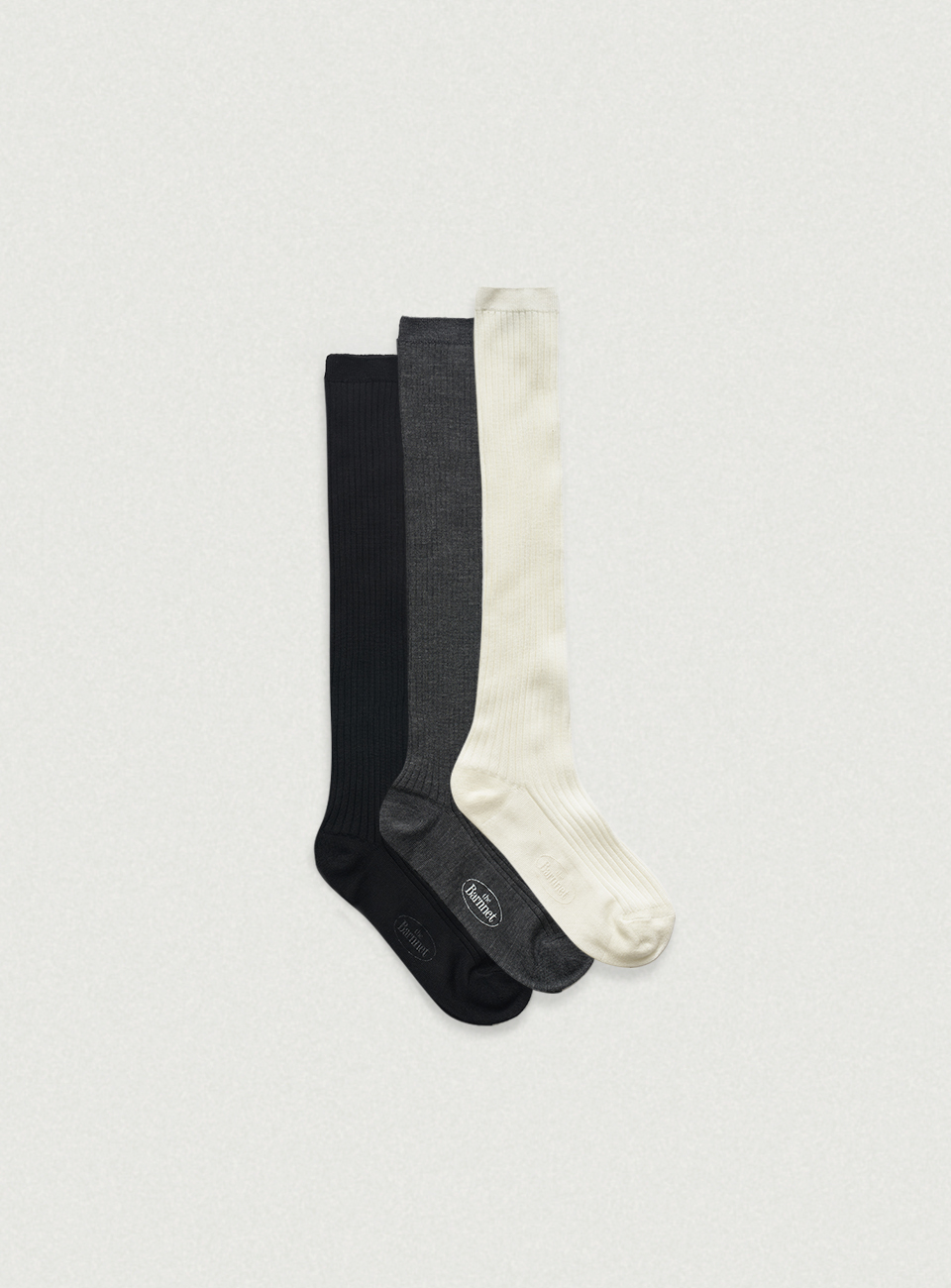 【先行販売】Ribbed Knee-High Knit Socks_3Color