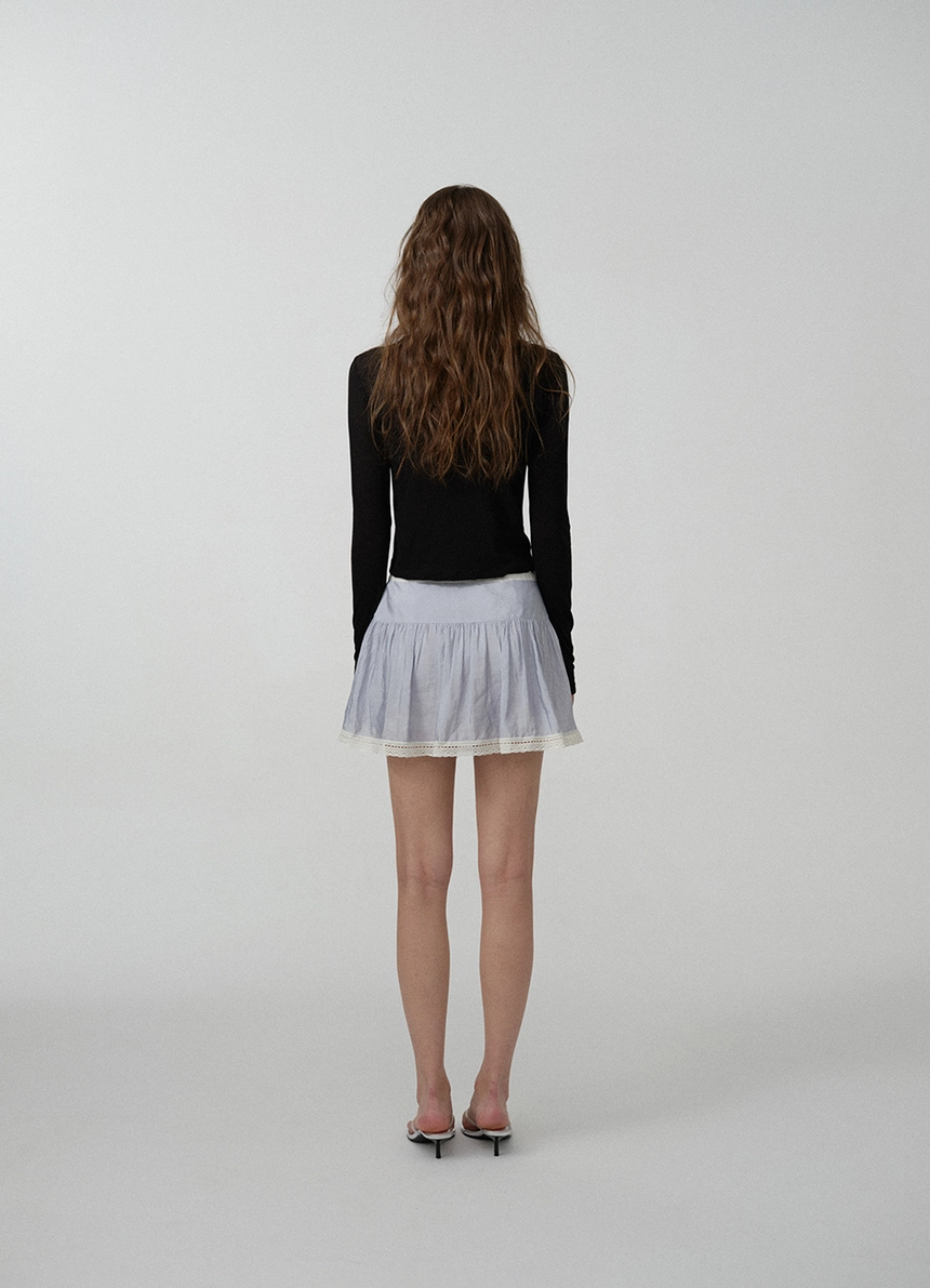 Riley Shirring Lace Trim Skirt_Dusty Blue_03.jpg