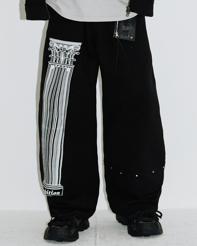 パンツ beeden RIVET DESIGN LOOSE PANTS beeden RIVET DESIGN LOOSE PANTS
