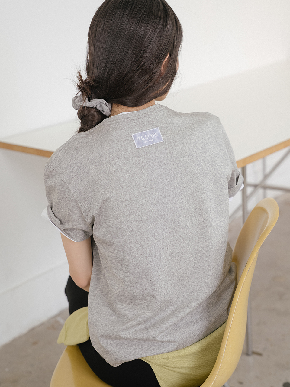 Silket round half t-shirt [TISU05TS10]_Melange