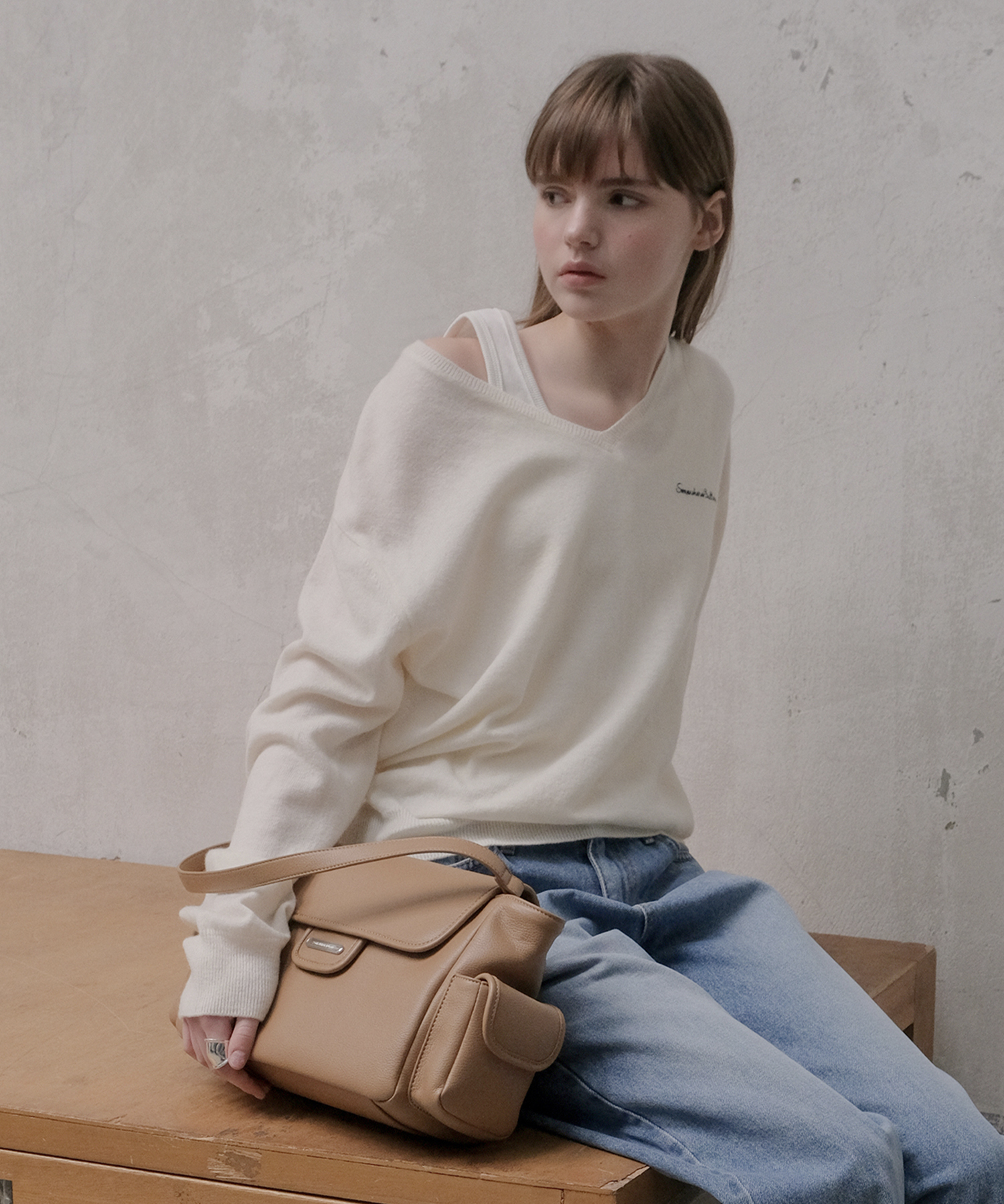 Roe V-Neck Knit - Ivory