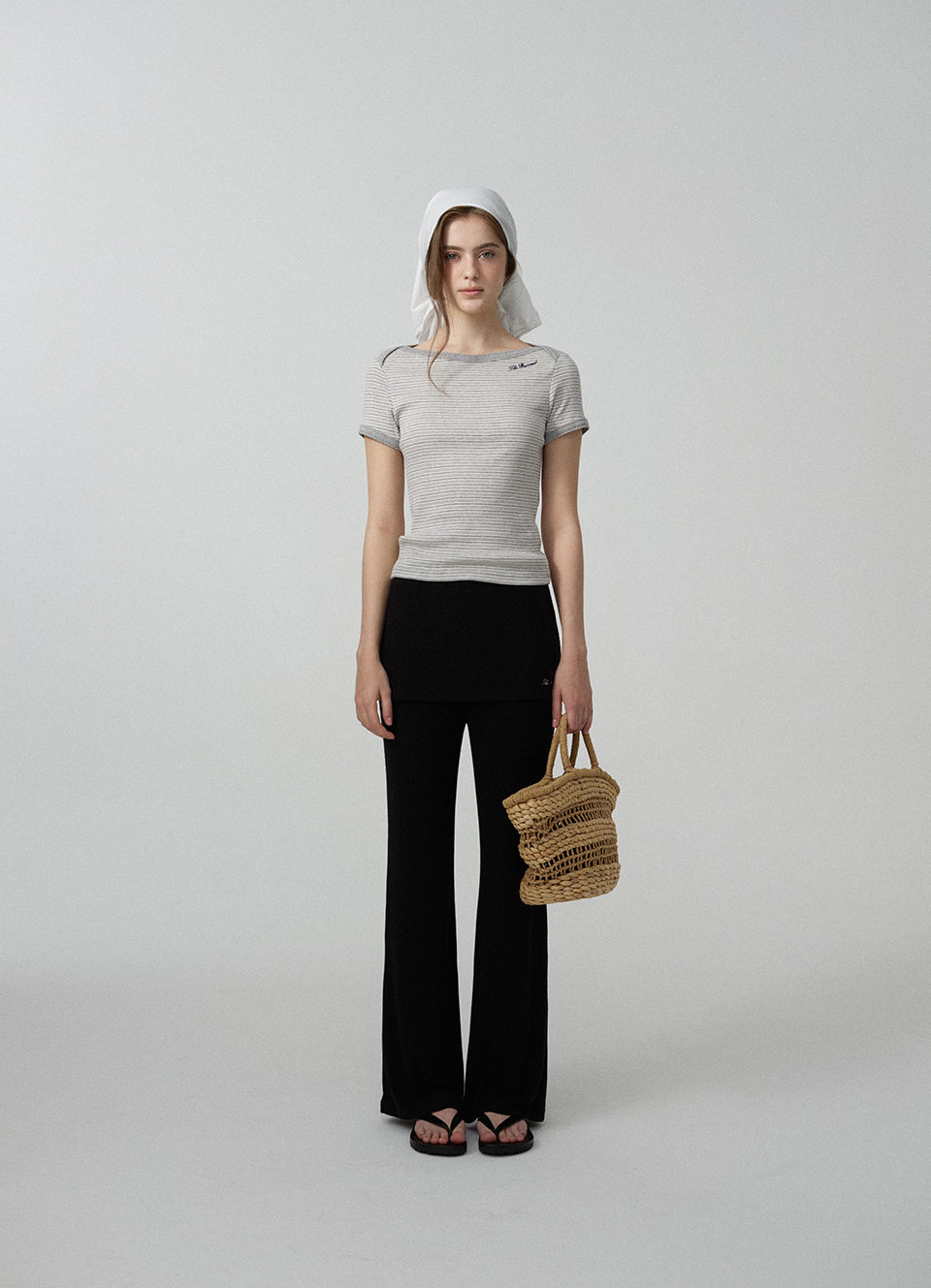 Ron Layered Skirt Pants_Black