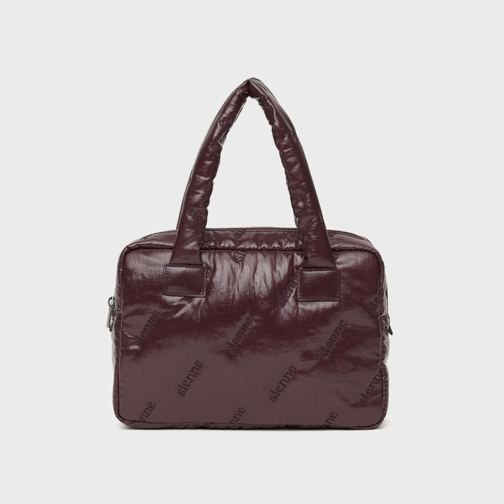 トートバッグ Odd Studio Odd Signature Glossy Padded Shoulder Bag BURGUNDY Odd Signature glossy paddded shoulder bag - BURGUNDY
