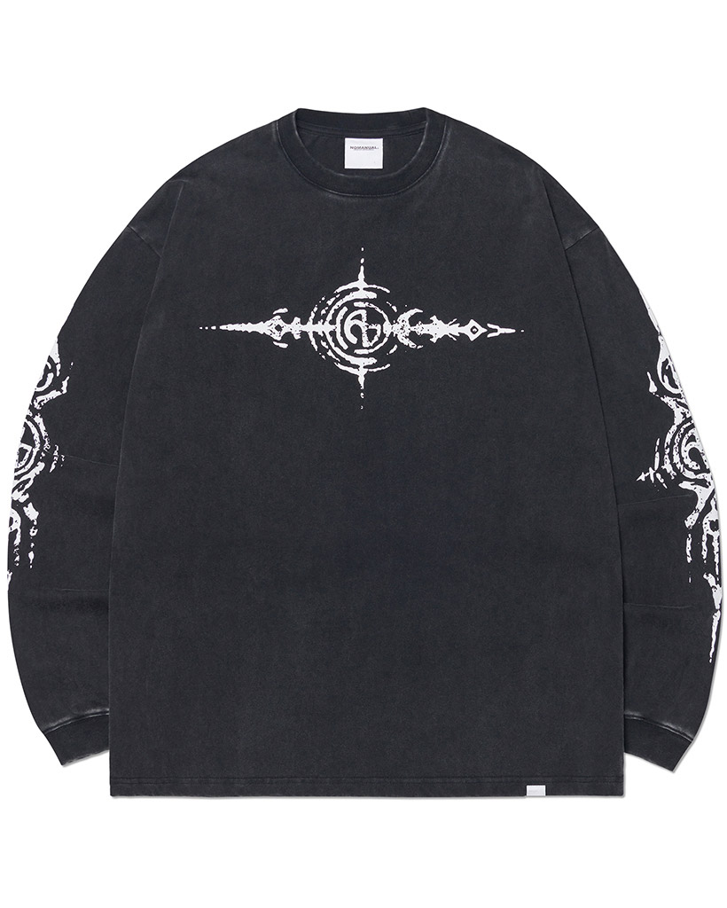 【NOMANUAL】25ss S.G WASHED LONG SLEEVE TEE S.G WASHED LONG SLEEVE TEE - WASHED BLUE | ファッション通販