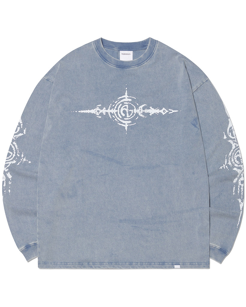 S.G WASHED LONG SLEEVE TEE - WASHED BLUE | ファッション通販