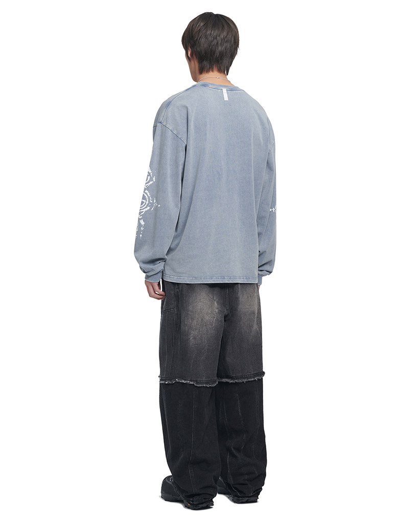 送料/関税込 ●NOMANUAL● 25SS SLASH LONG SLEEVE TEE MUSINSA公式 | NOMANUAL SLASH LONG SLEEVE TEE - CHARCOAL
