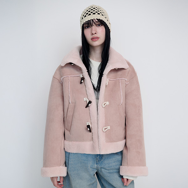 HIGH NECK SUEDE MUSTANG JACKET BEIGE | ファッション通販サイト NUGU