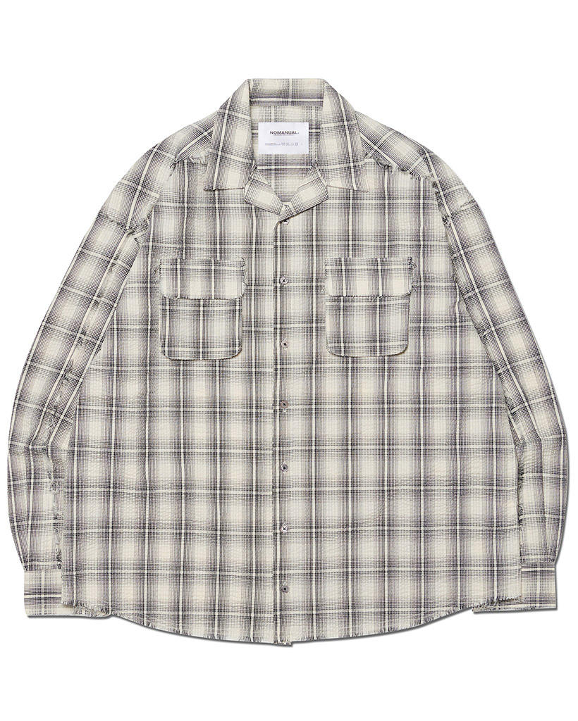 SEERSUCKER CHECK SHIRTS - IVORY | ファッション通販サイト NUGU