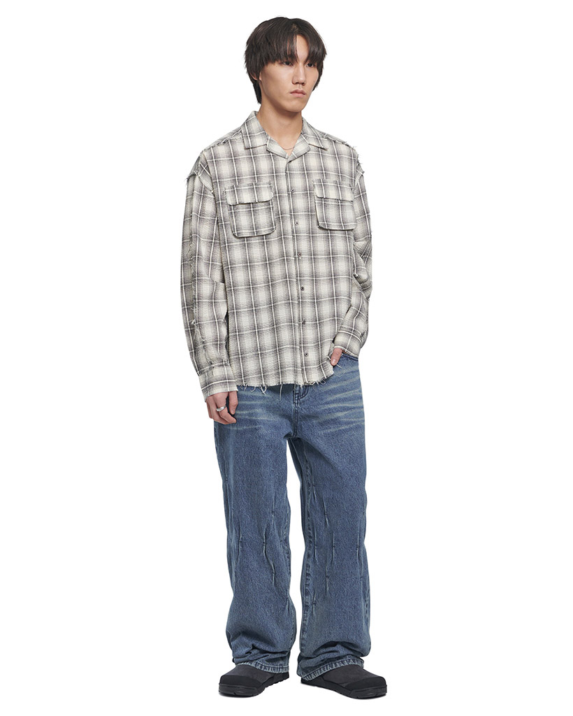 Tsu_tG様　確認用 SEERSUCKER CHECK SHIRTS - IVORY | ファッション通販サイト NUGU