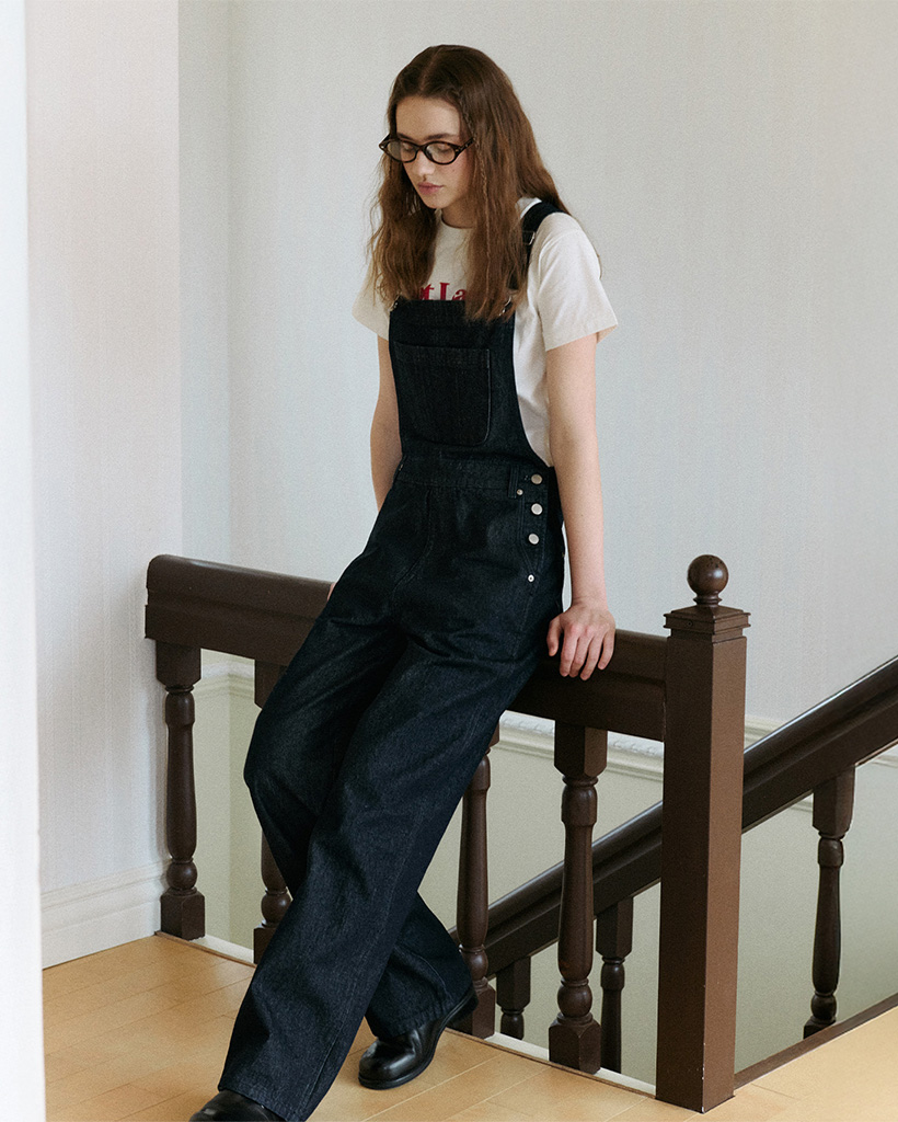 デニム・ジーパン NF YOUTH DENIM OVERALLS DARK BLUEF23QD844 NF] YOUTH DENIM OVERALL (DARK BLUE)_F23QD844 | ファッション