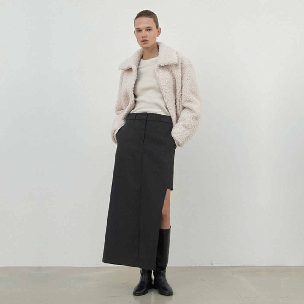 (SK-4971)UNBALANCED FORMAL SKIRT