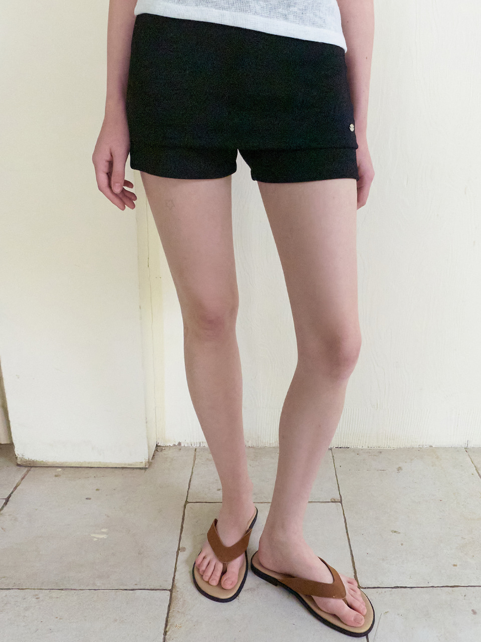 Summer Layered Mini Skort, Black