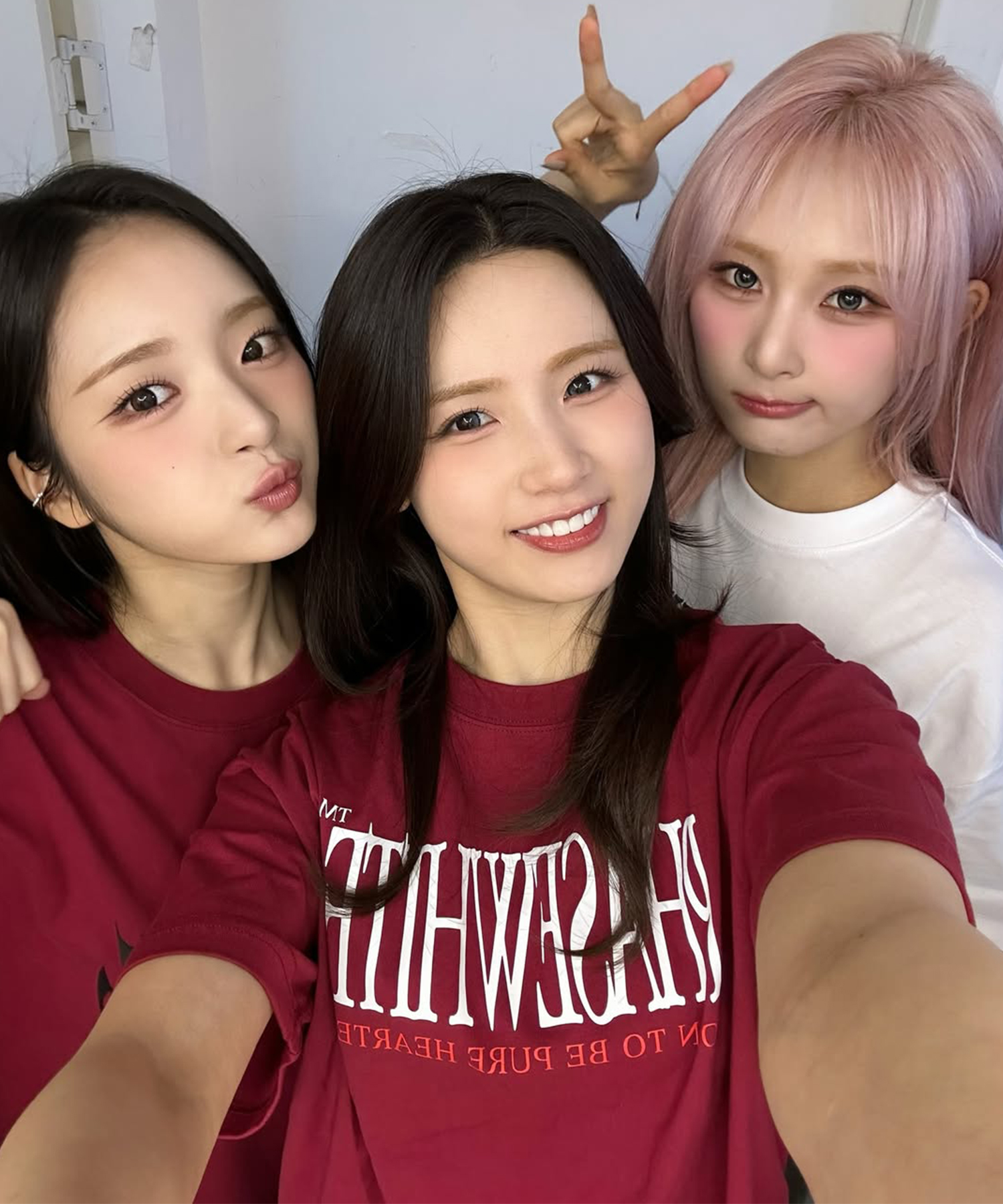 [PHASE_3] SLOGAN LOGO TEE_BURGUNDY / 8802026-ST14