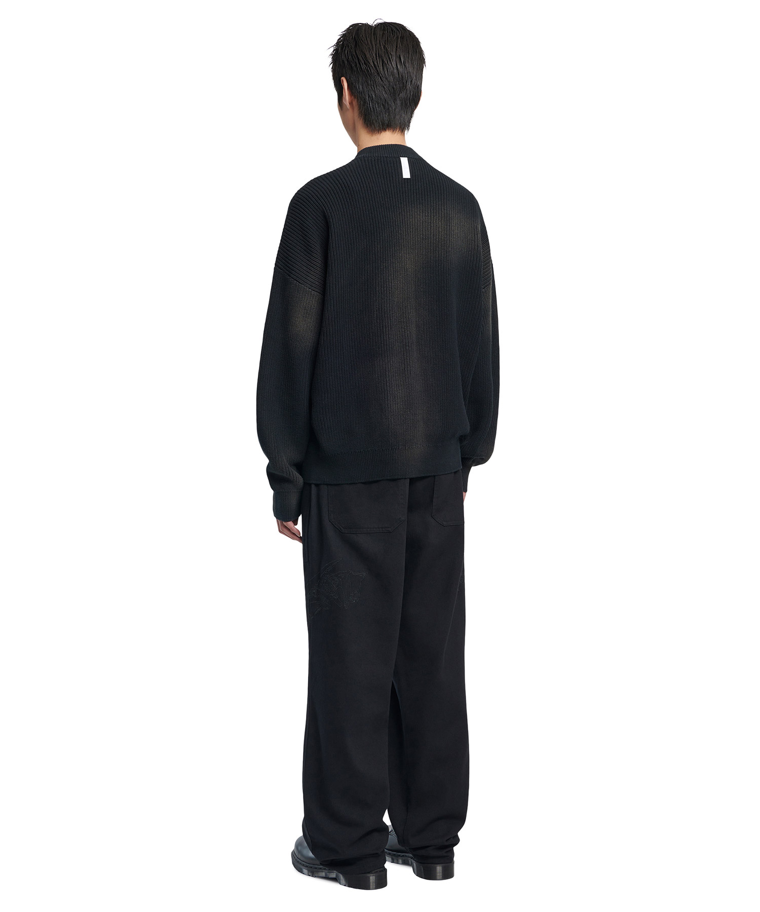 SPRAY DYEING KNIT ZIP-UP - BLACK | ファッション通販サイト NUGU