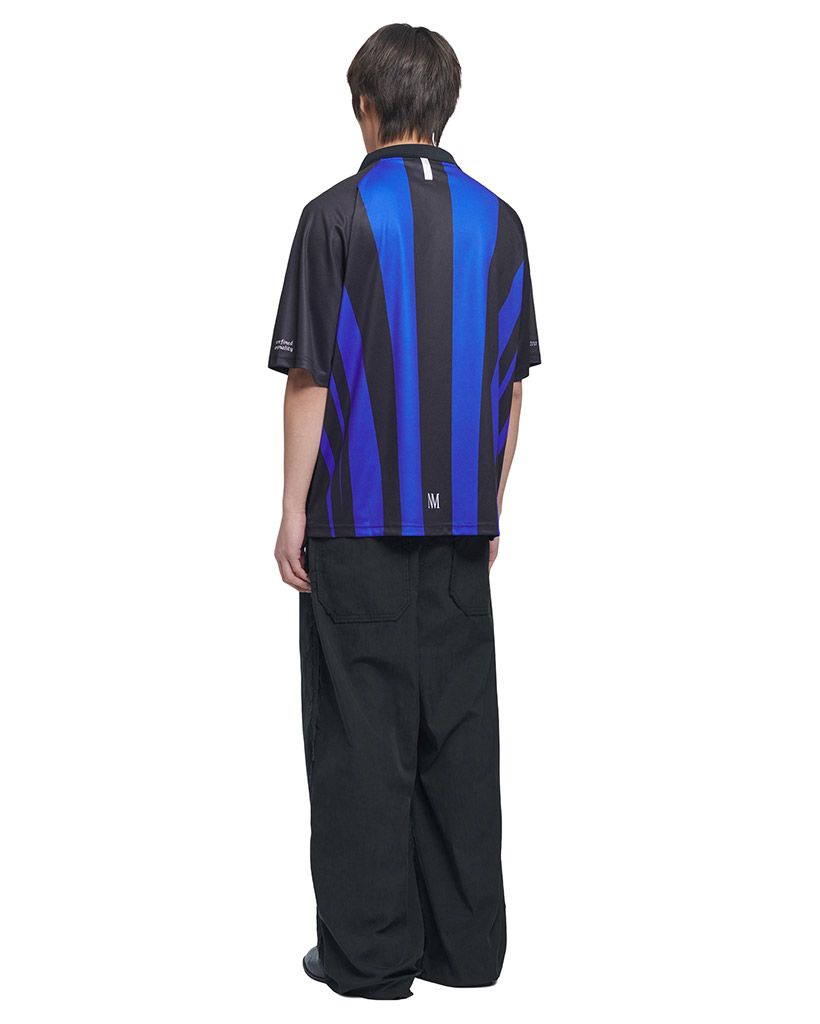 Tシャツ・カットソー NOMANUAL Stripe Football Shirt STRIPE FOOTBALL SHIRT - BLUE | ファッション通販サイト NUGU