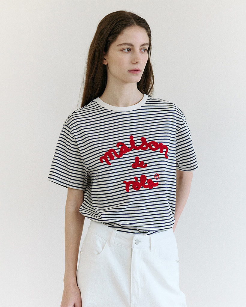 RONRON HEART LAUREL OVER FIT T SHIRT Tシャツ 韓国人気 b3caeecc653bcfa0824040d2595e65