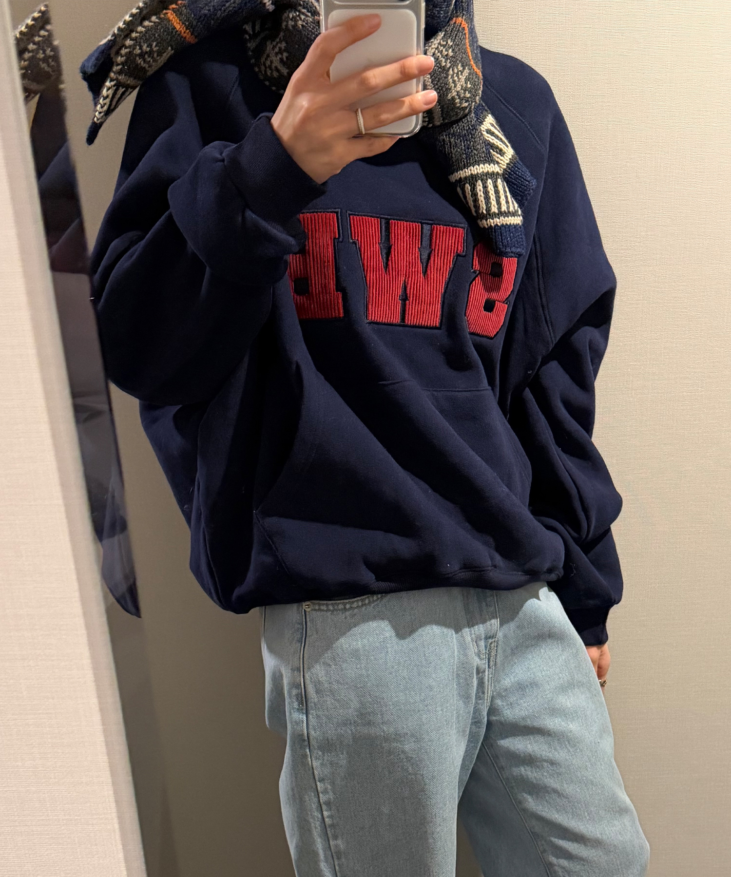 SWB Corduroy Logo Sweatshirt - Navy