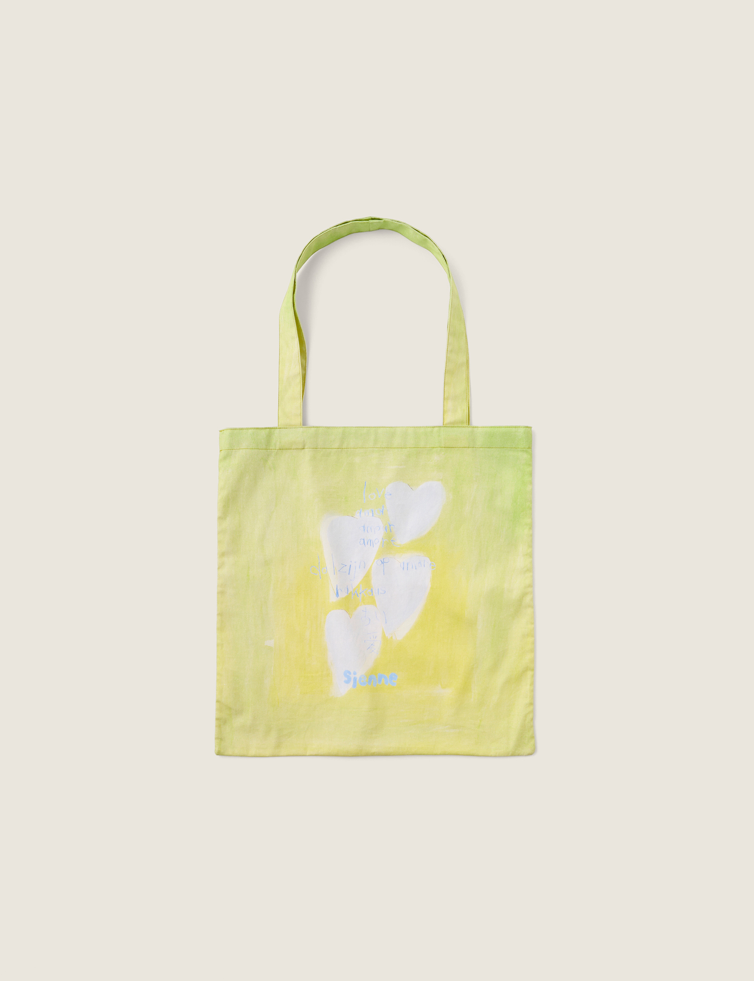 [nugu限定商品]Saki Heart Cotton Bag (Green)