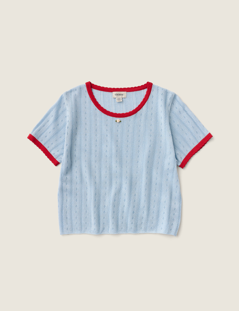 Sally Ringer Knit (Sky blue) | ファッション通販サイト NUGU