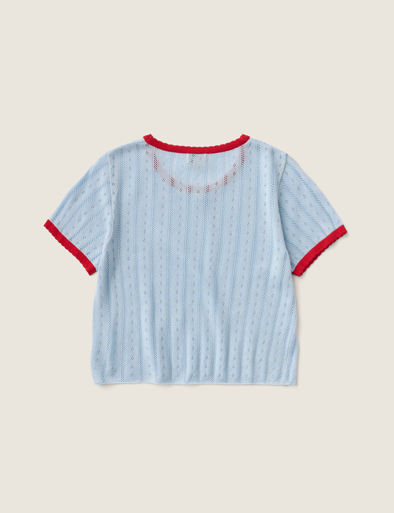Sally Ringer Knit (Sky blue) | ファッション通販サイト NUGU