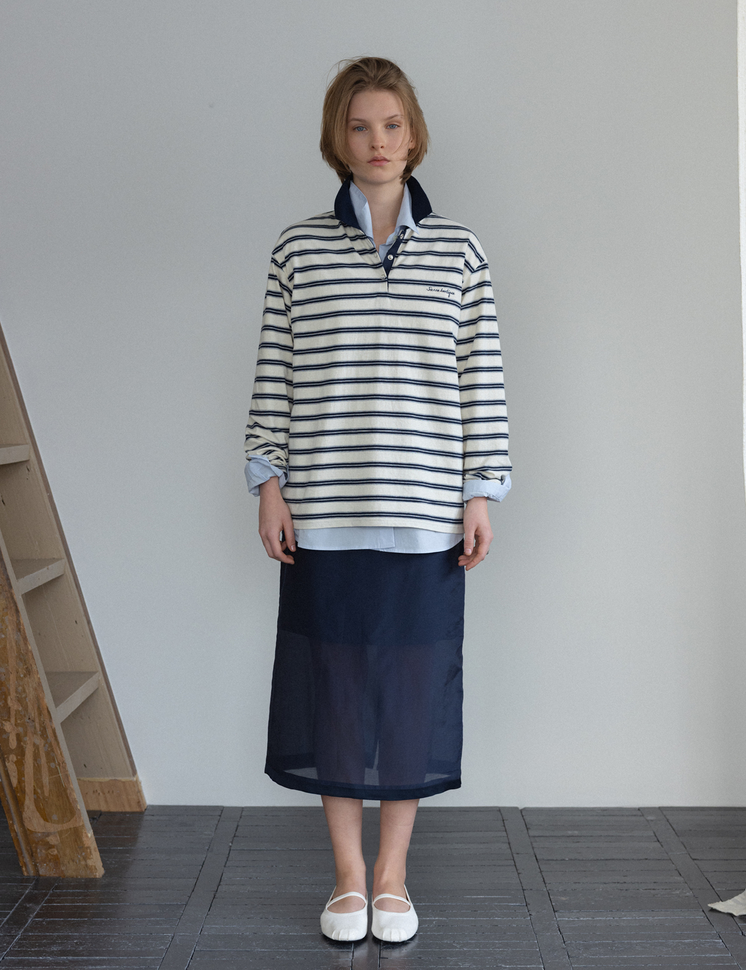 Sasha Sheer Skirt (Navy)