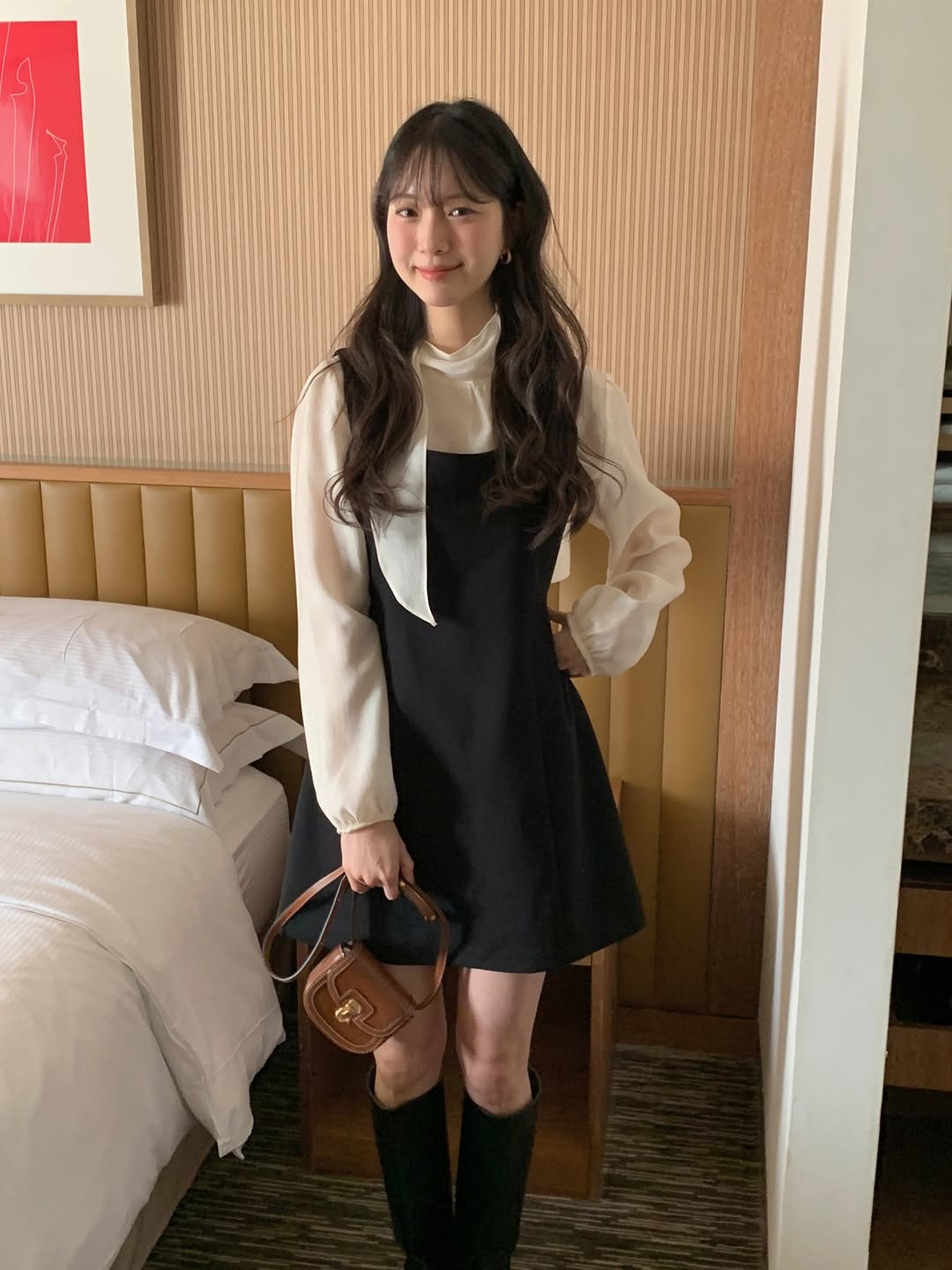 (3color)ベーシックミドル丈ワンピース