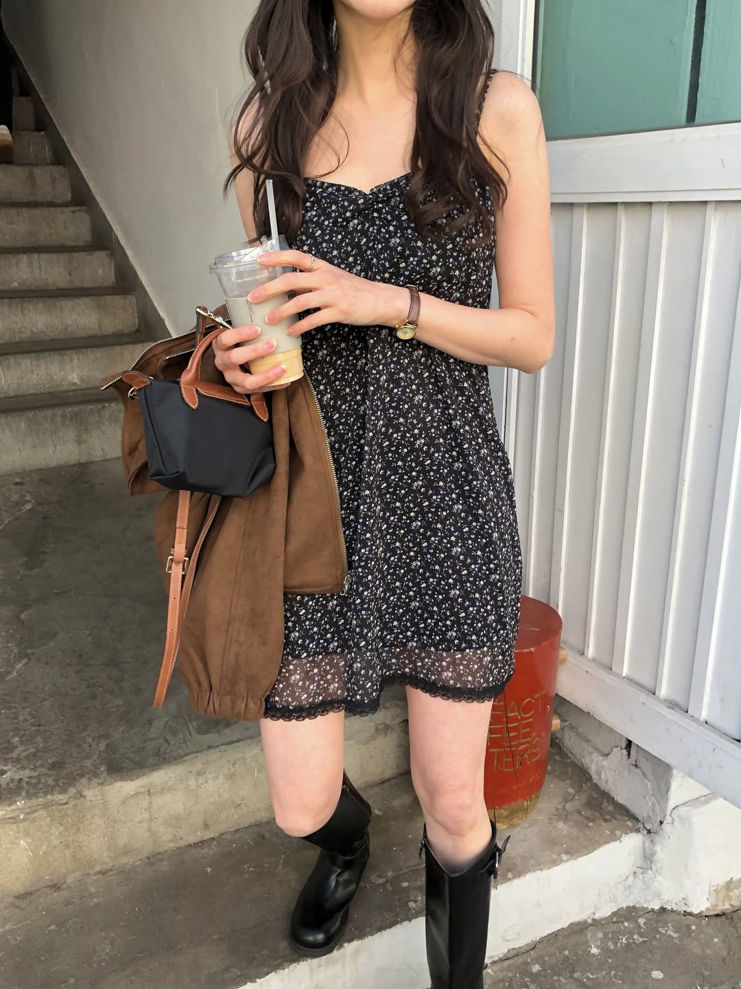 (2color) フラワーキャミソールワンピース