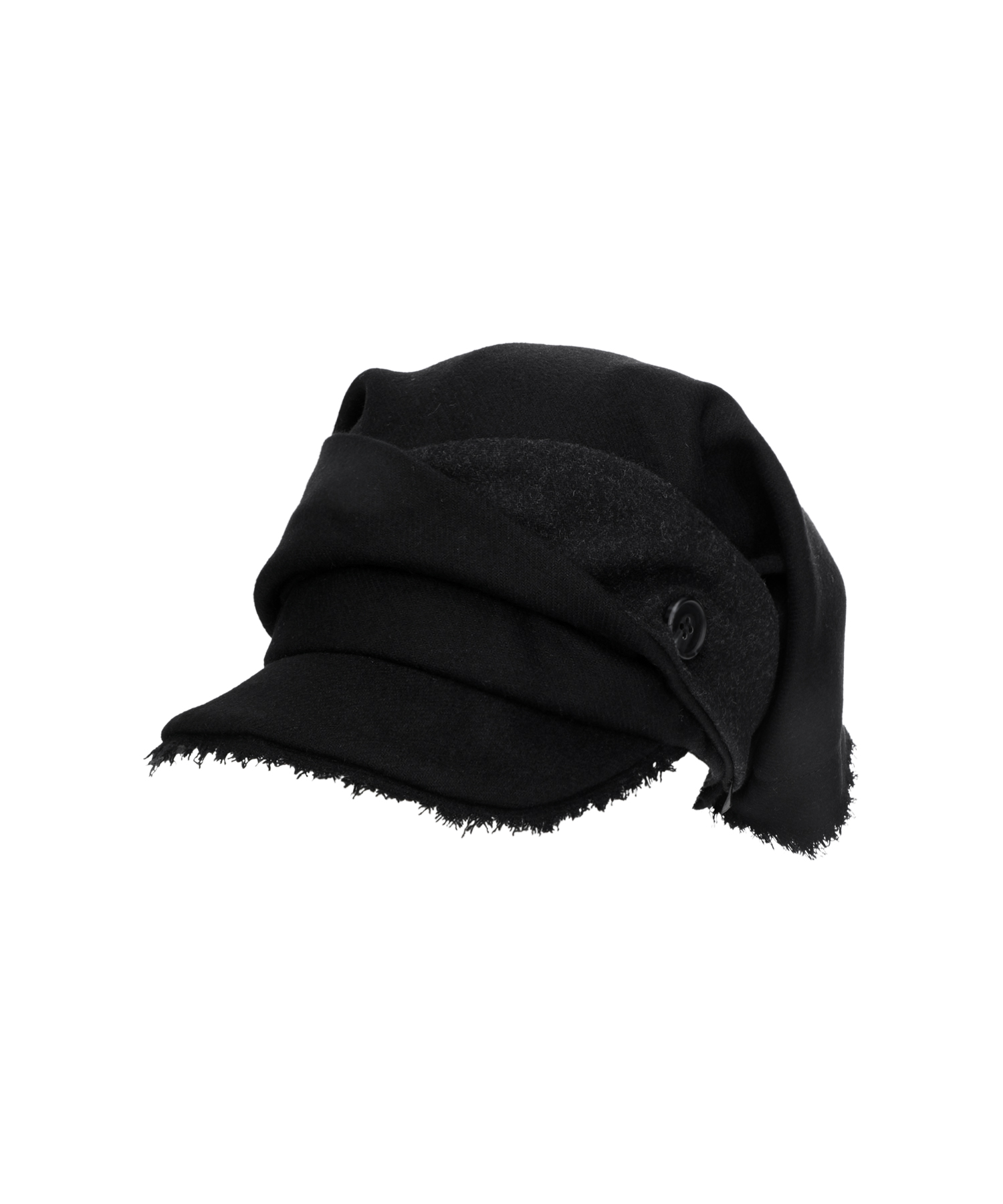 ojos オホス　スカーフベールウールキャップ　ブラック Scarf Veil Wool Cap / Black | ファッション通販サイト NUGU