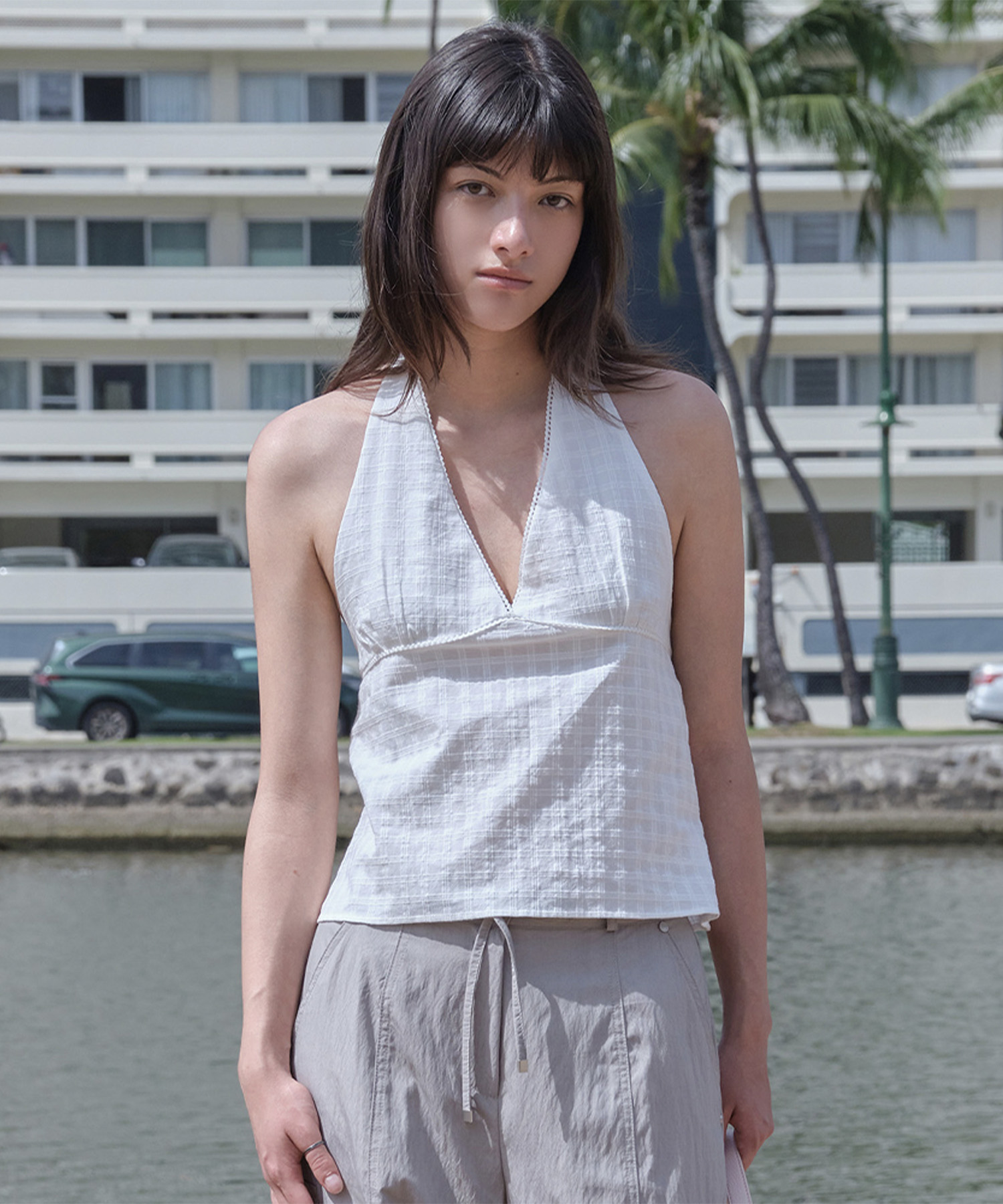 Sella Halter Blouse - Ivory