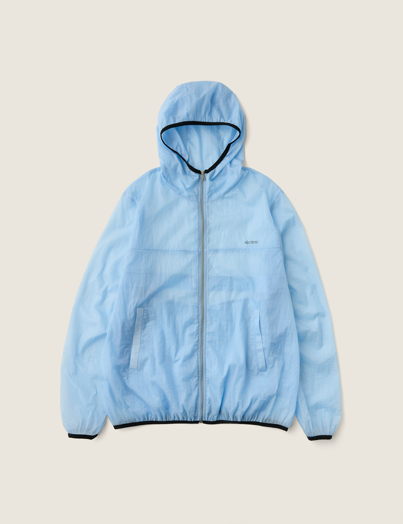 【SIENNE】 Sheer Hood Windbreaker / 追跡付 Sheer Hood Windbreaker (Blue) | ファッション通販サイト NUGU
