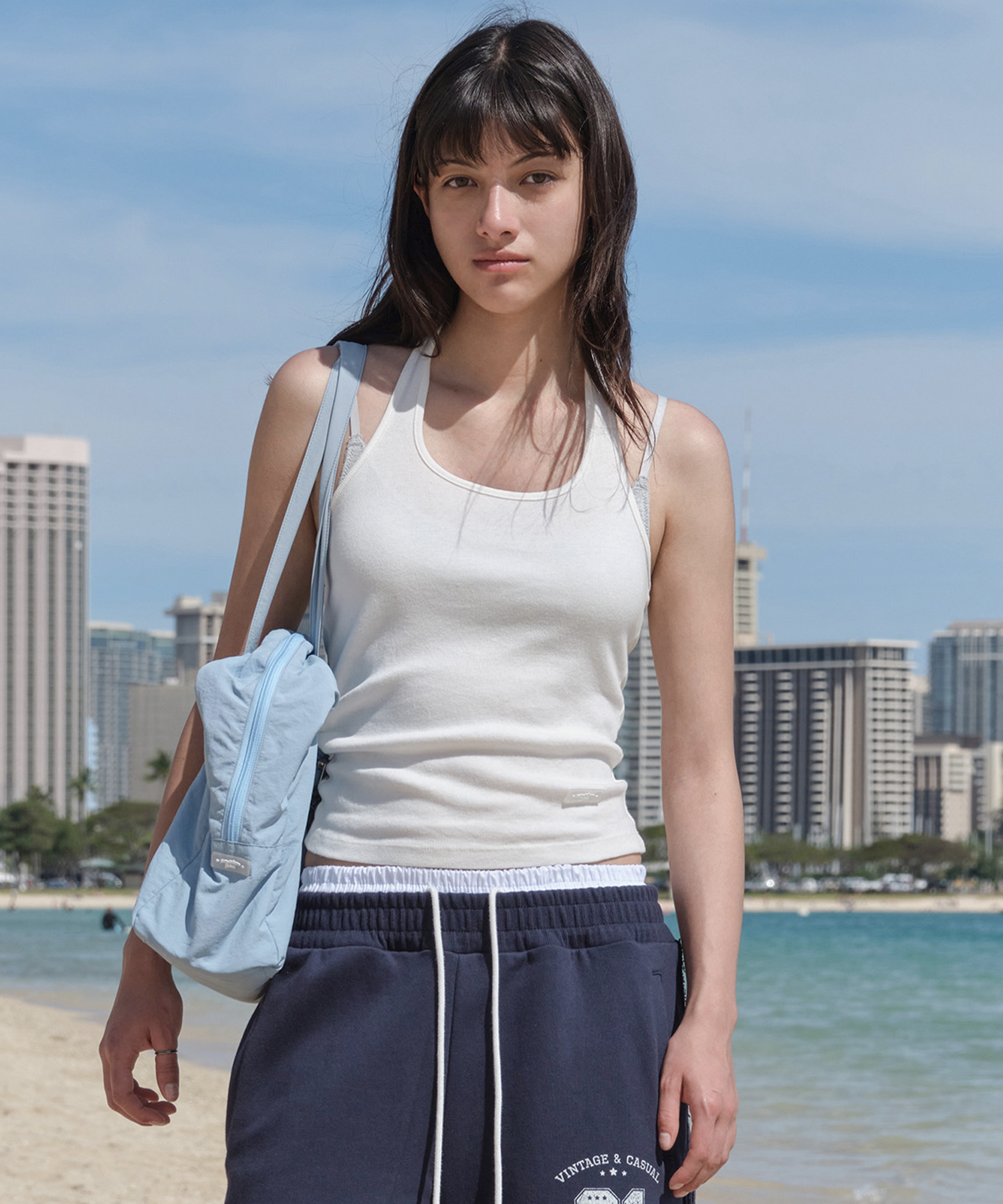 Shirring Halter Sleeveless - Ivory