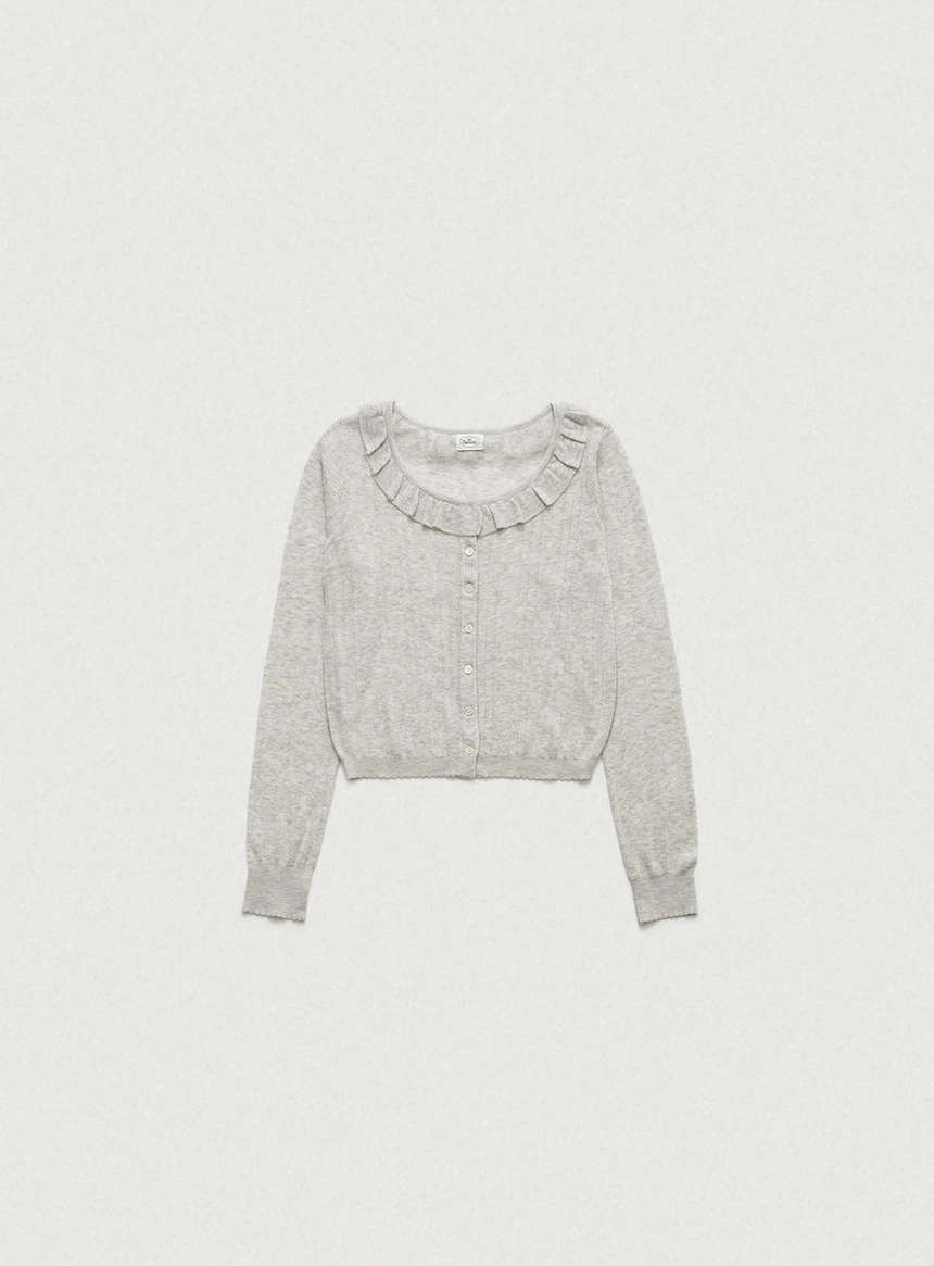 Sia Ruffle Pointelle Cardigan_Light Grey_01.jpg