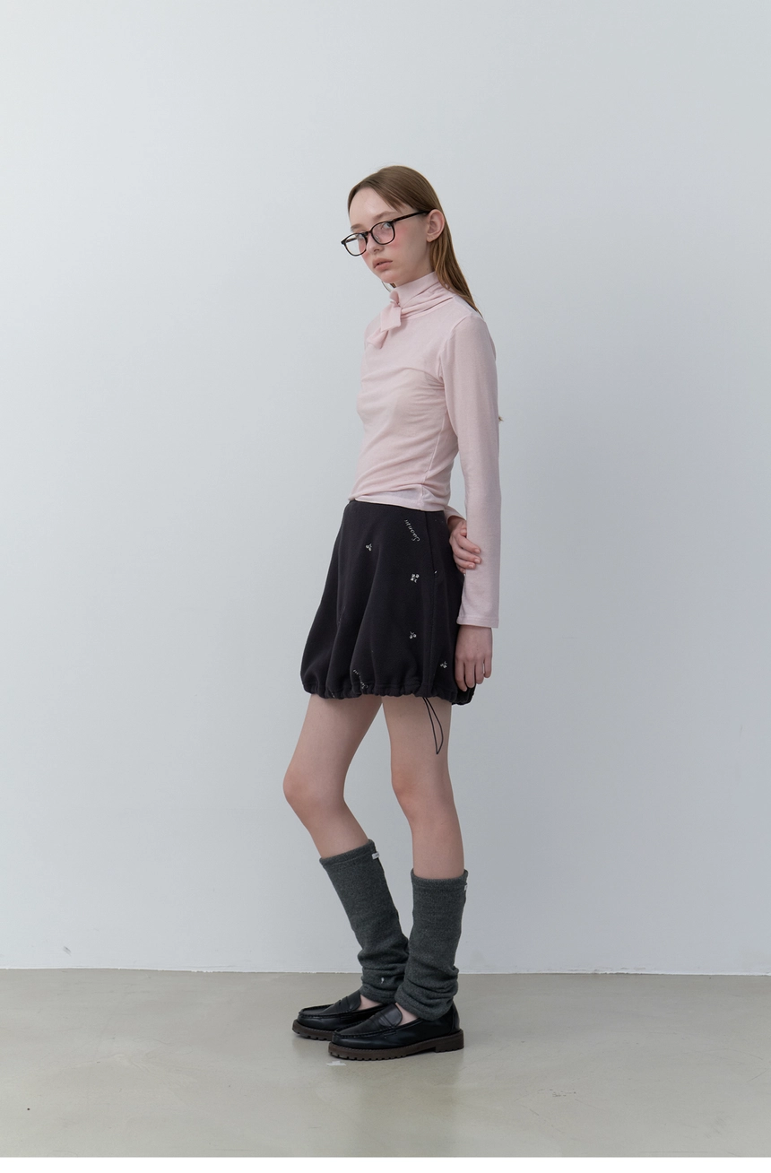 Silvery Fleece Skirt (Charcoal)10.jpg