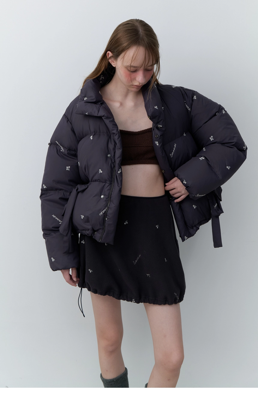 Silvery Fleece Skirt (Charcoal)11.jpg