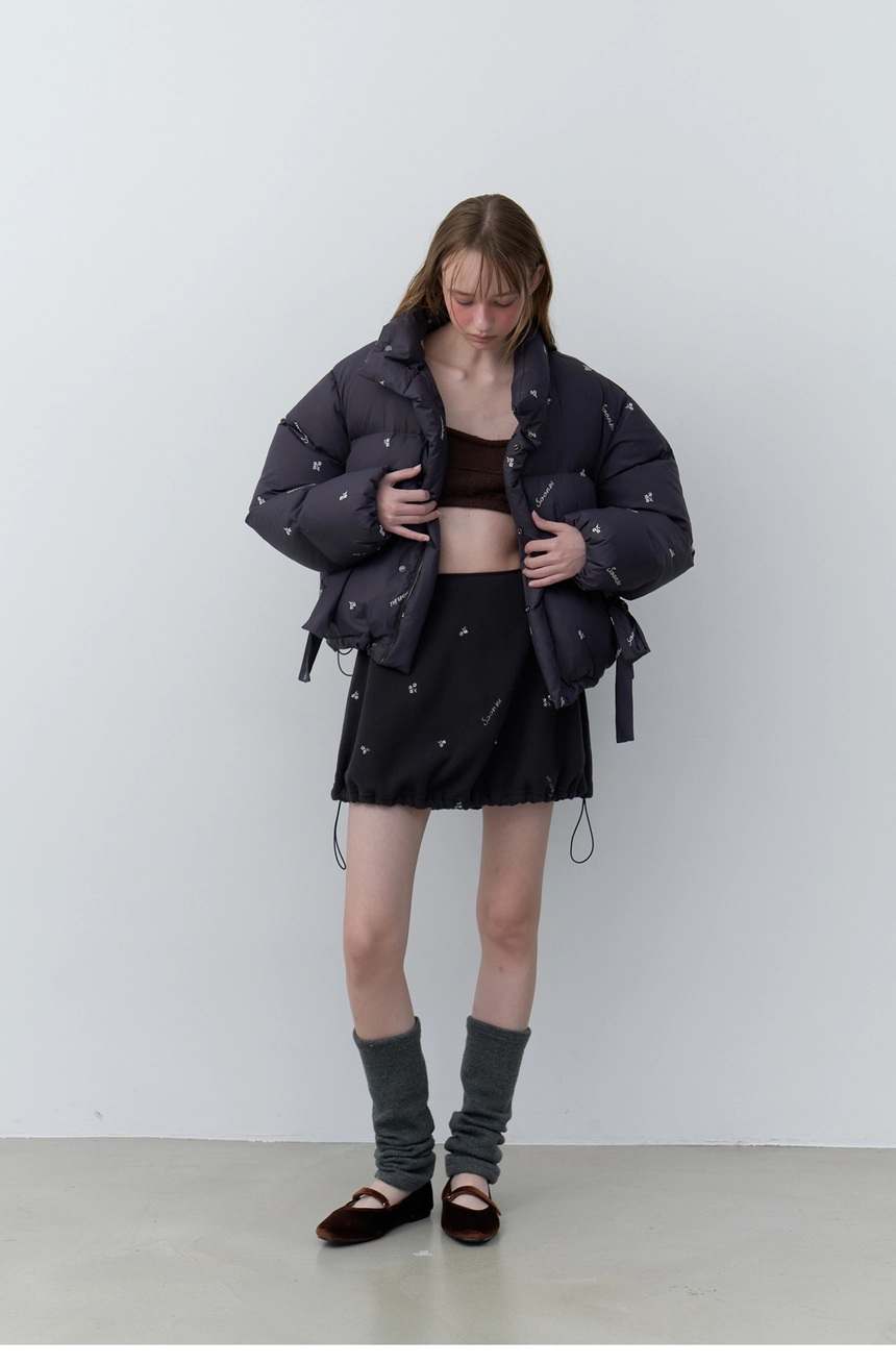 Silvery Fleece Skirt (Charcoal)12.jpg